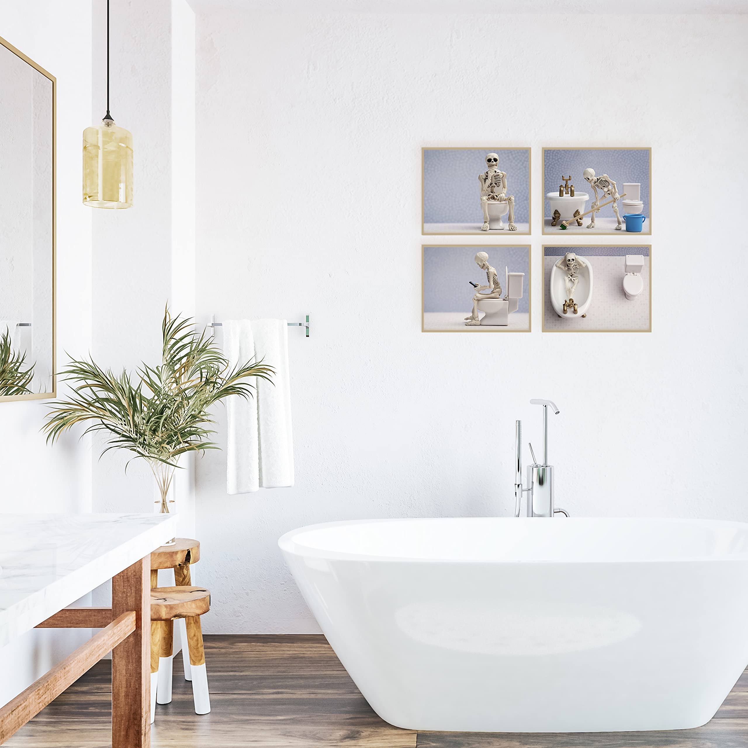 Skeleton on Toilet  Skeleton Bathroom Decor  Weird Wall Art  Skeleton Wall Art  Skeleton Bathroom Art  Skeleton Bathroom Wall Art  Skeleton Picture  Skeleton Bathroom Pictures - Unframed (8x10)