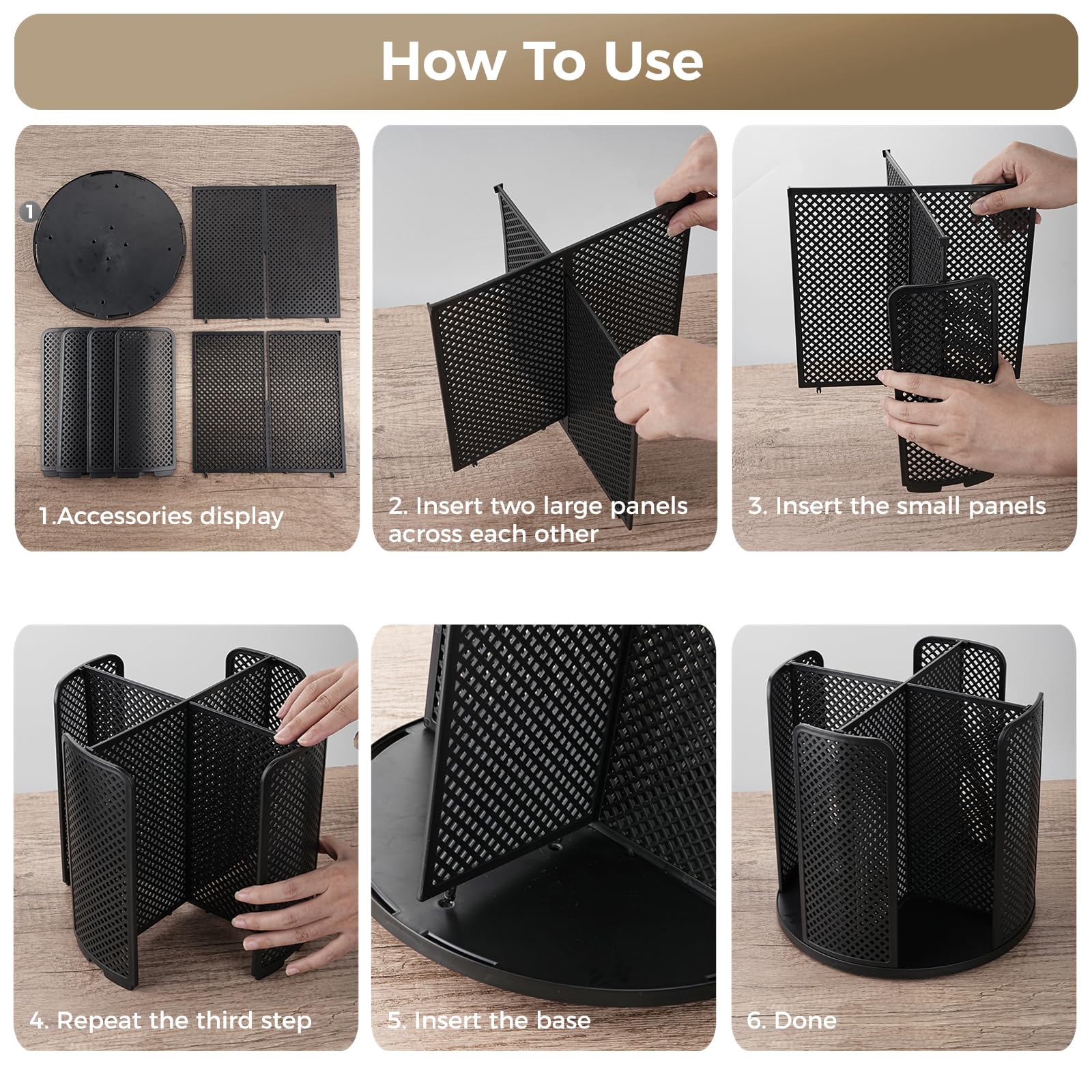 Battipaw Rotatable Cup And Lid Organizer With 4 Compartments, Coffee Cup Dispenser, Paper Cup Storage Holder, For Countertop Bat