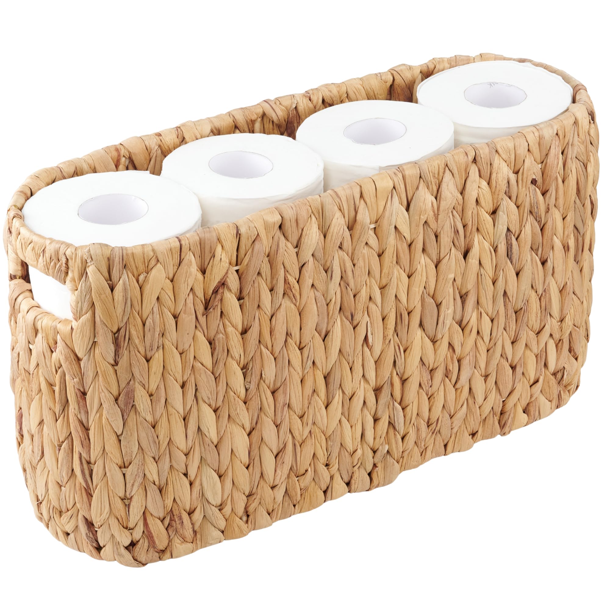Toilet Paper Storage Basket, Toilet Paper Holder with Storage for Up to 8 Rolls, Coastal Bathroom Decor, Rattan Bathroom Accesso
