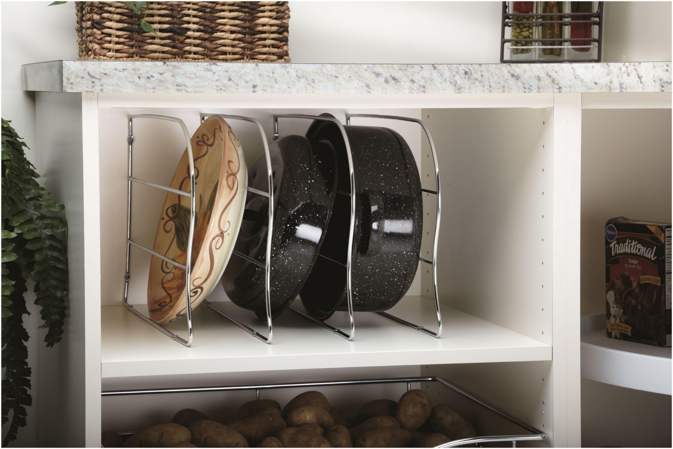 Rev-A-Shelf Baking Sheet Organizer For Wall/Base Cabinets, Silver