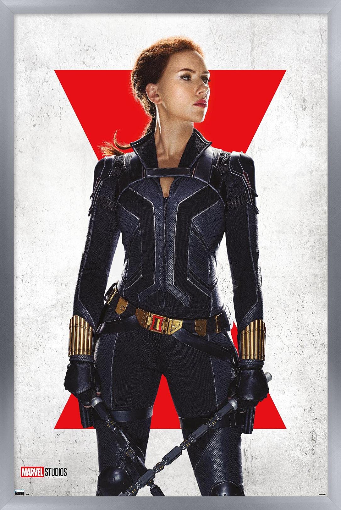 Trends International Marvel Black Widow - Black Widow One Sheet Wall Poster, 14.72'' X 22.37'', Silver Framed Version