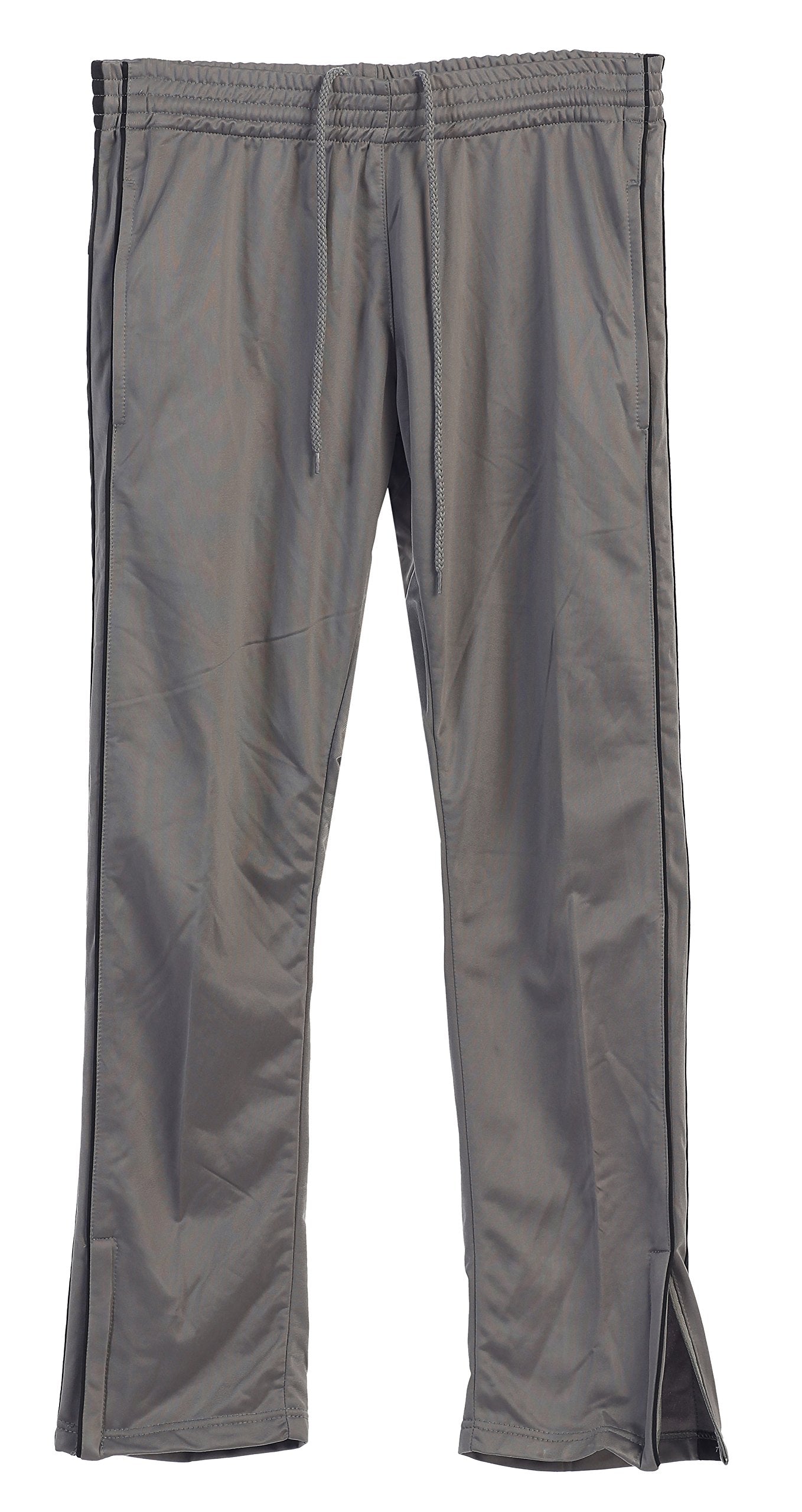 Gioberti Mens Athletic Track Pants, Silver, X Large