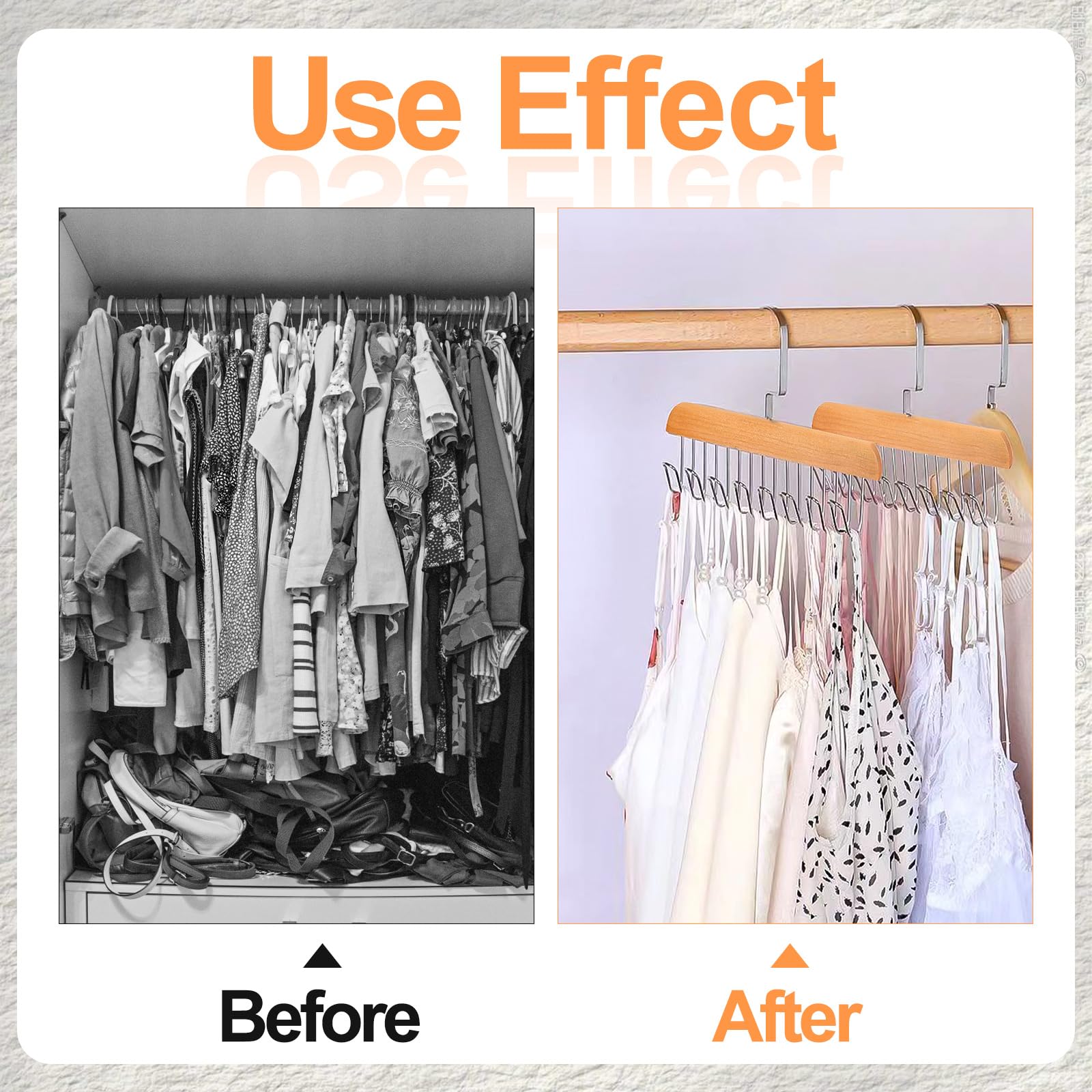 Xbaiyanr 2Pcs Anti Slip Multi Hook Coat Racks,Bra Hangers For Closet Organizer With 8 Hooks 360 Swivel Belt Hanger For Closet Fo