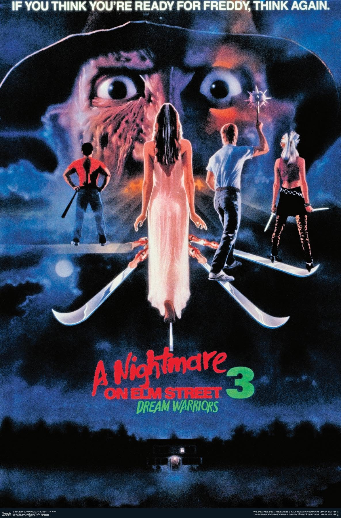 Trends International A Nightmare On Elm Street 3: Dream Warriors - One Sheet Wall Poster, 22.375'' X 34'', Premium Unframed Vers