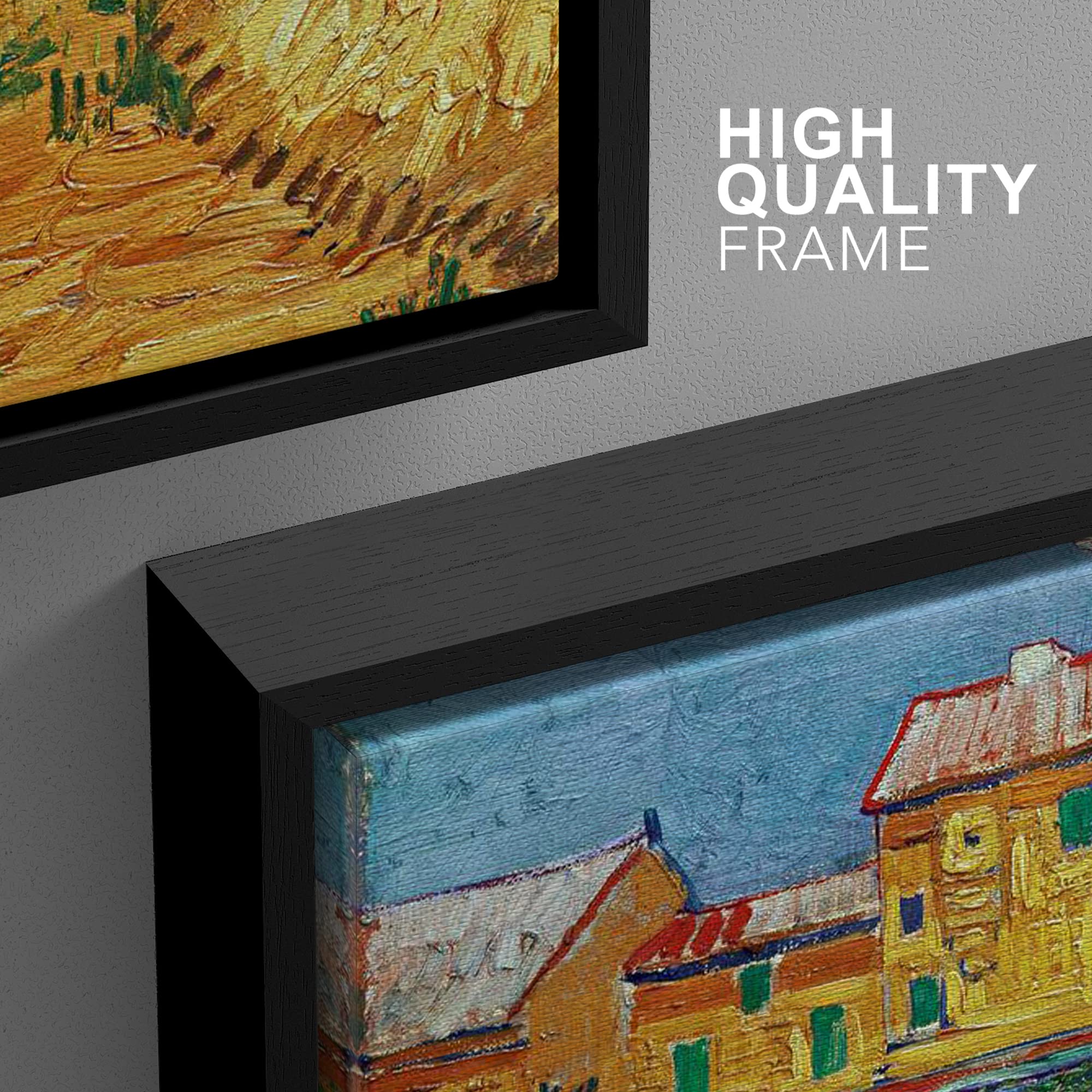 Wall26 Framed Canvas Print Wall Art Set Haystacks In Provence, France Vincent Van Gogh Classical Illustrations Fine Art Decorati