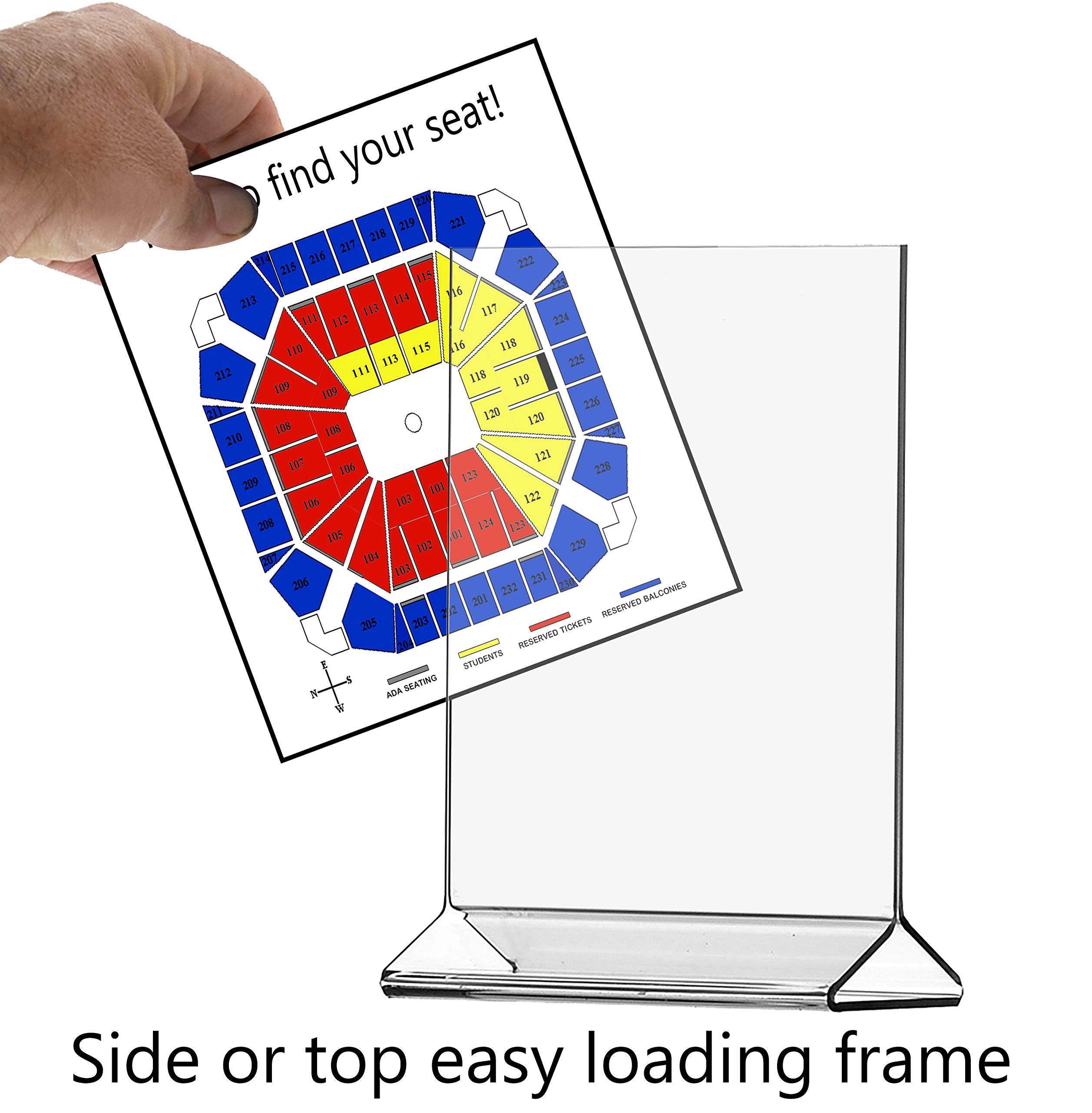 Acrylic Table Tent Menu/Card Holders - 4'' X 6''