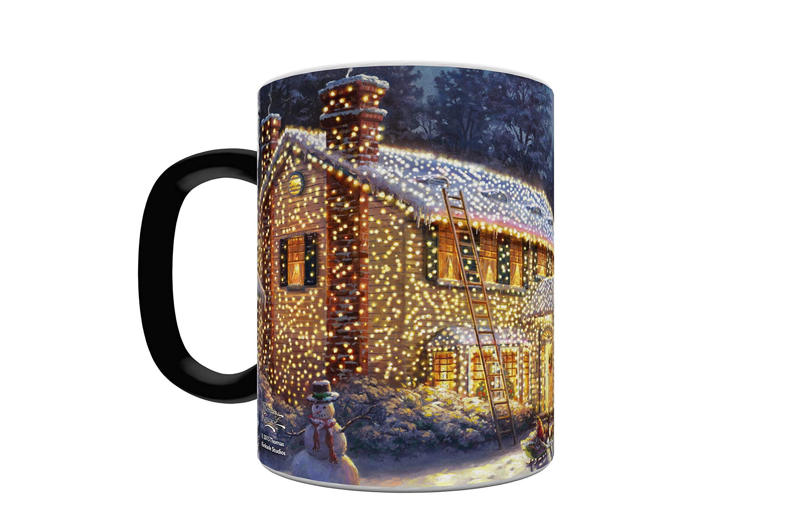 Morphing Mugs National Lampoon's Christmas Vacation - Griswold House - One 11 oz Color Changing Heat Sensitive Ceramic Mug - Ima