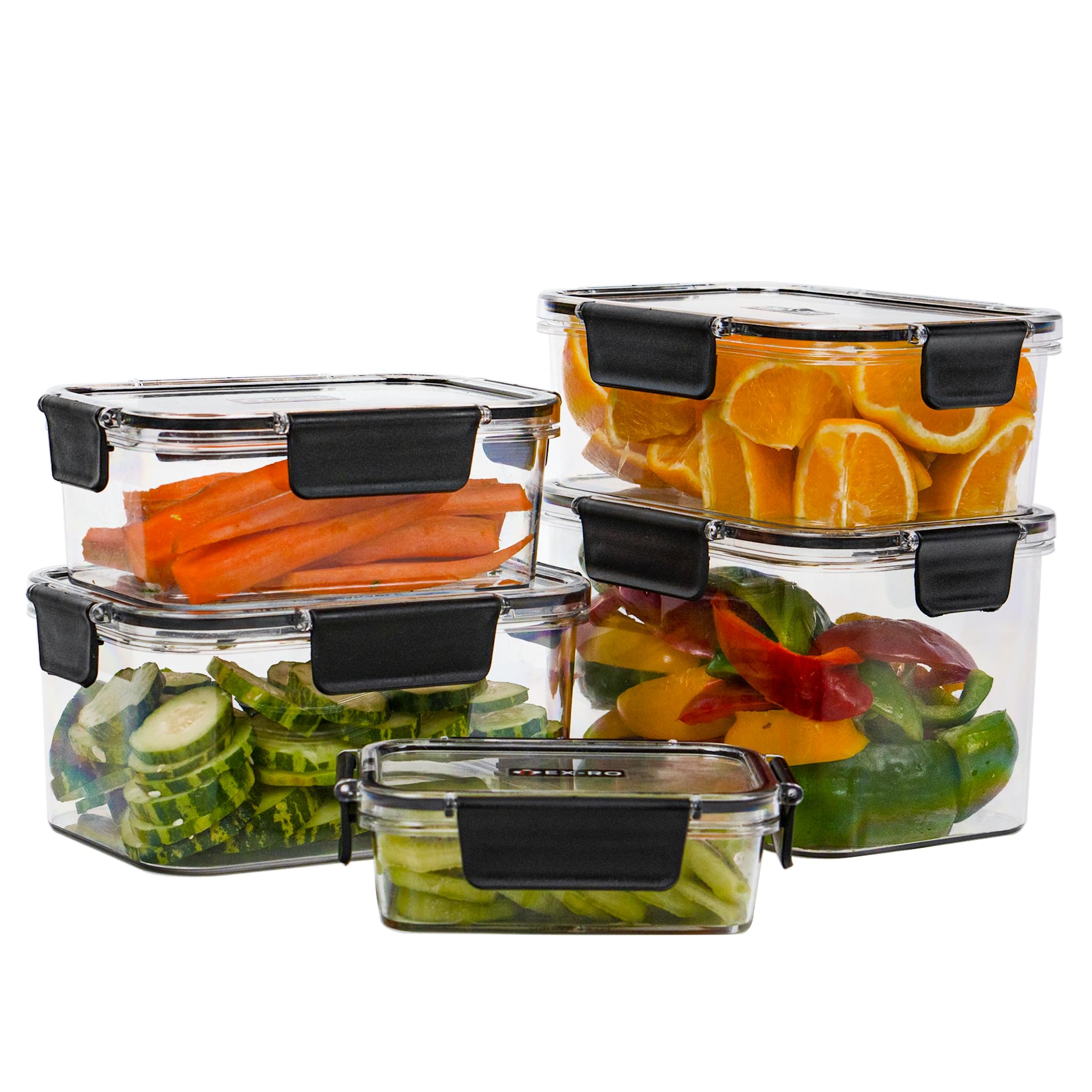 Tex-Ro Air Tight Container For Fridge Storage Containers | Plastic Containers For Storage | Fridge Organiser Storage Boxes | Ref