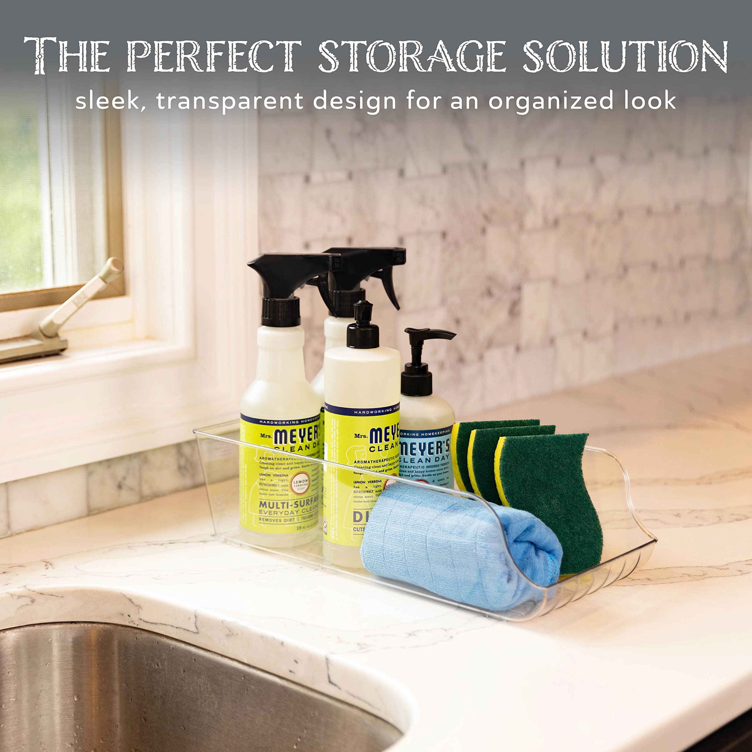 Oizeir Soda Can Organizer - Clear Plastic Storage Dispenser Bin For Refrigerator. Great Drink Holder For Kitchen Cabinets, Count