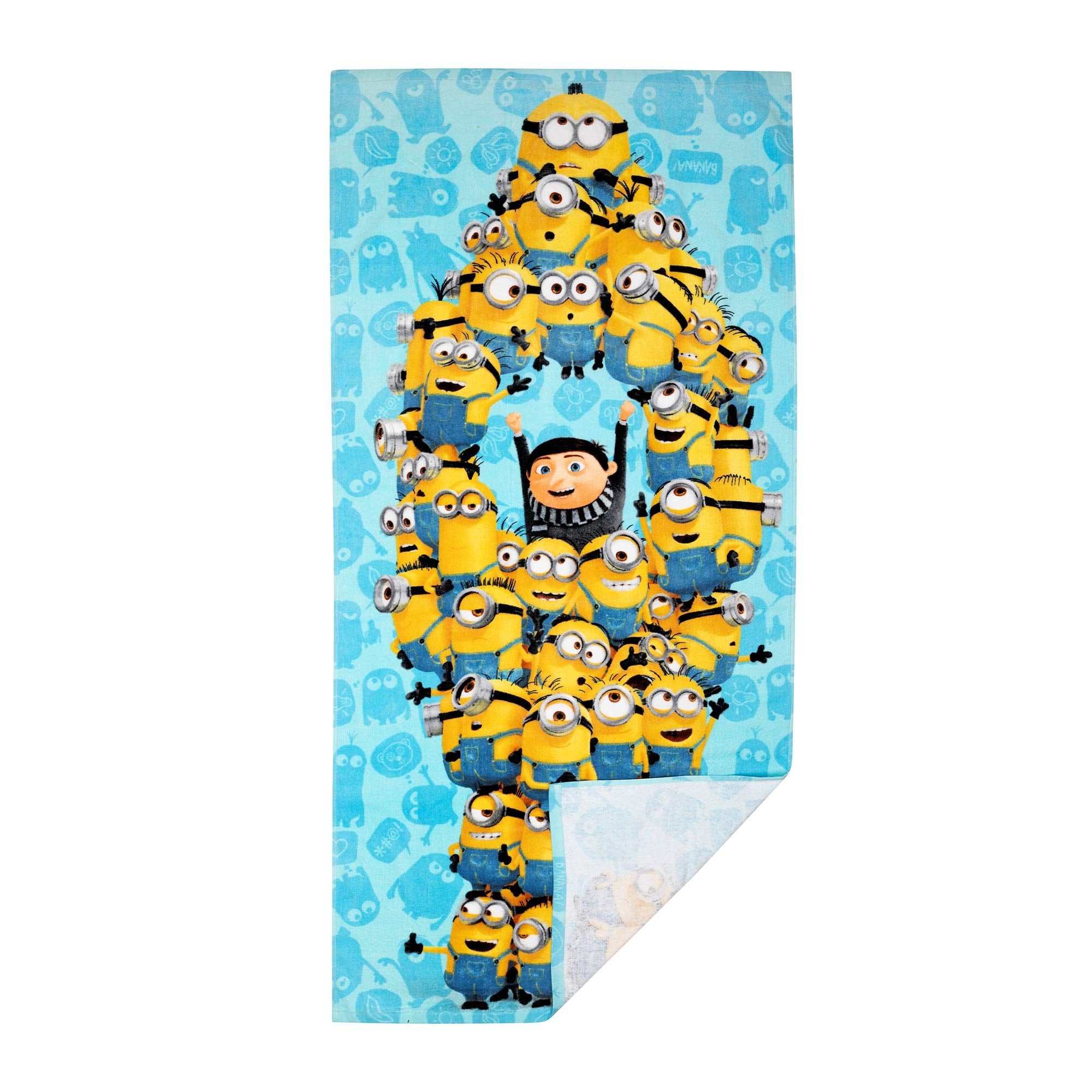 Franco Kids Super Soft Cotton Bath/Pool/Beach Towel  58 in x 28 in  Minions The Rise Of Gru