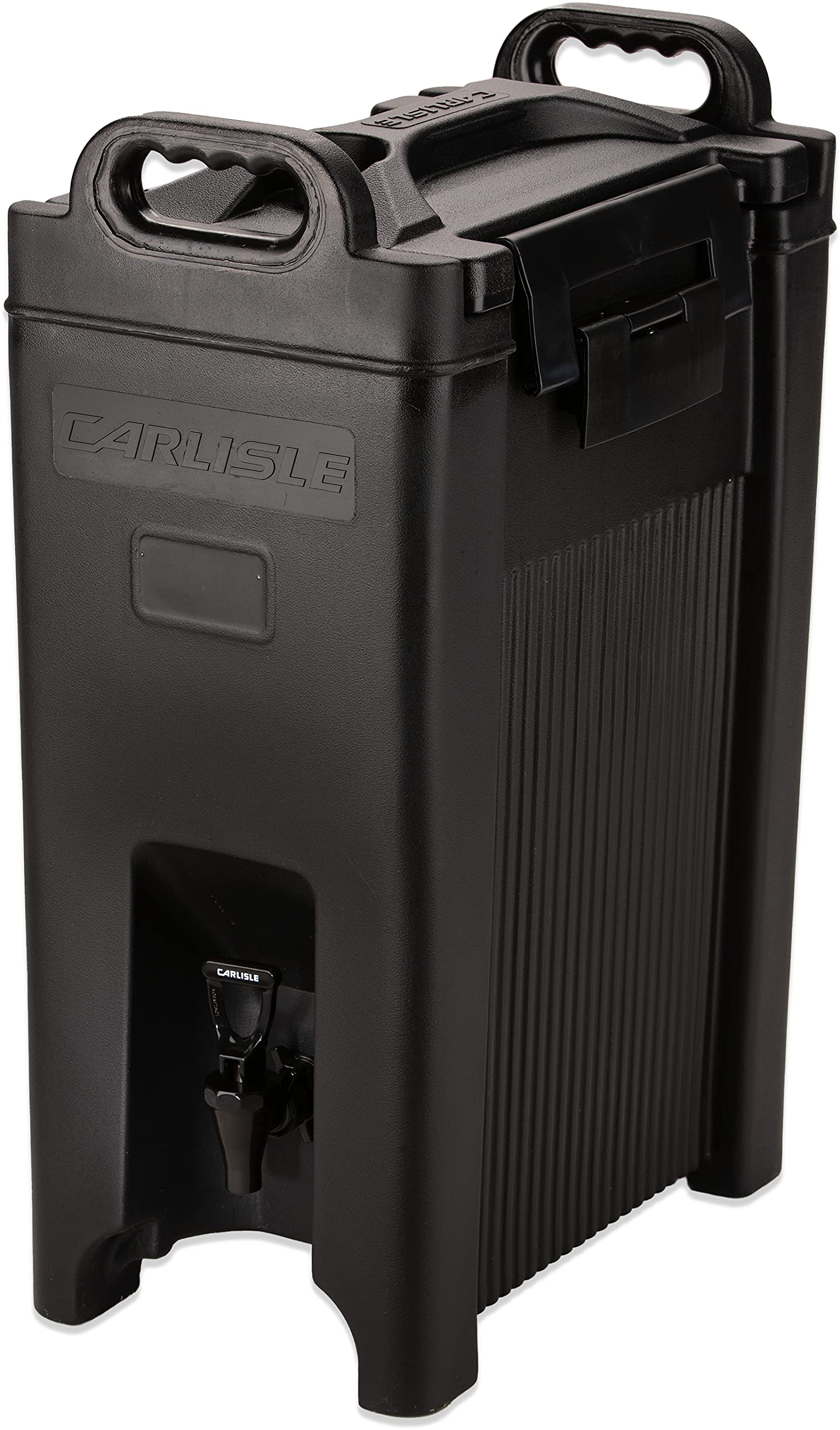 Carlisle FoodService Products Cateraide Insulated Beverage Server with Spigot for Dispensing Hot and Cold Drink Beverages  Plastic  5 Gallons  Black