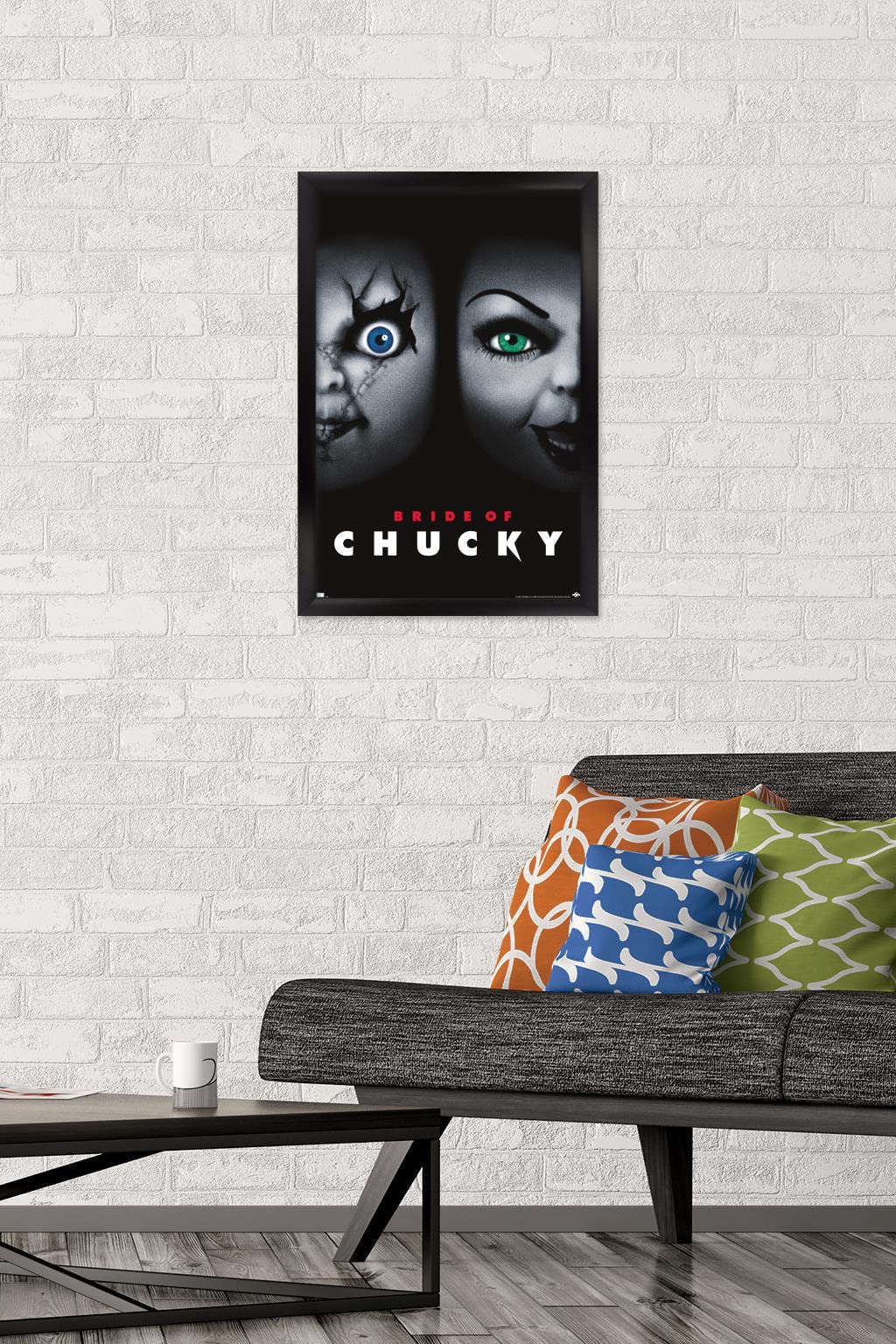 Trends International Child'S Play: Bride Of Chucky - One Sheet Wall Poster, 14.725'' X 22.375'', Black Framed Version