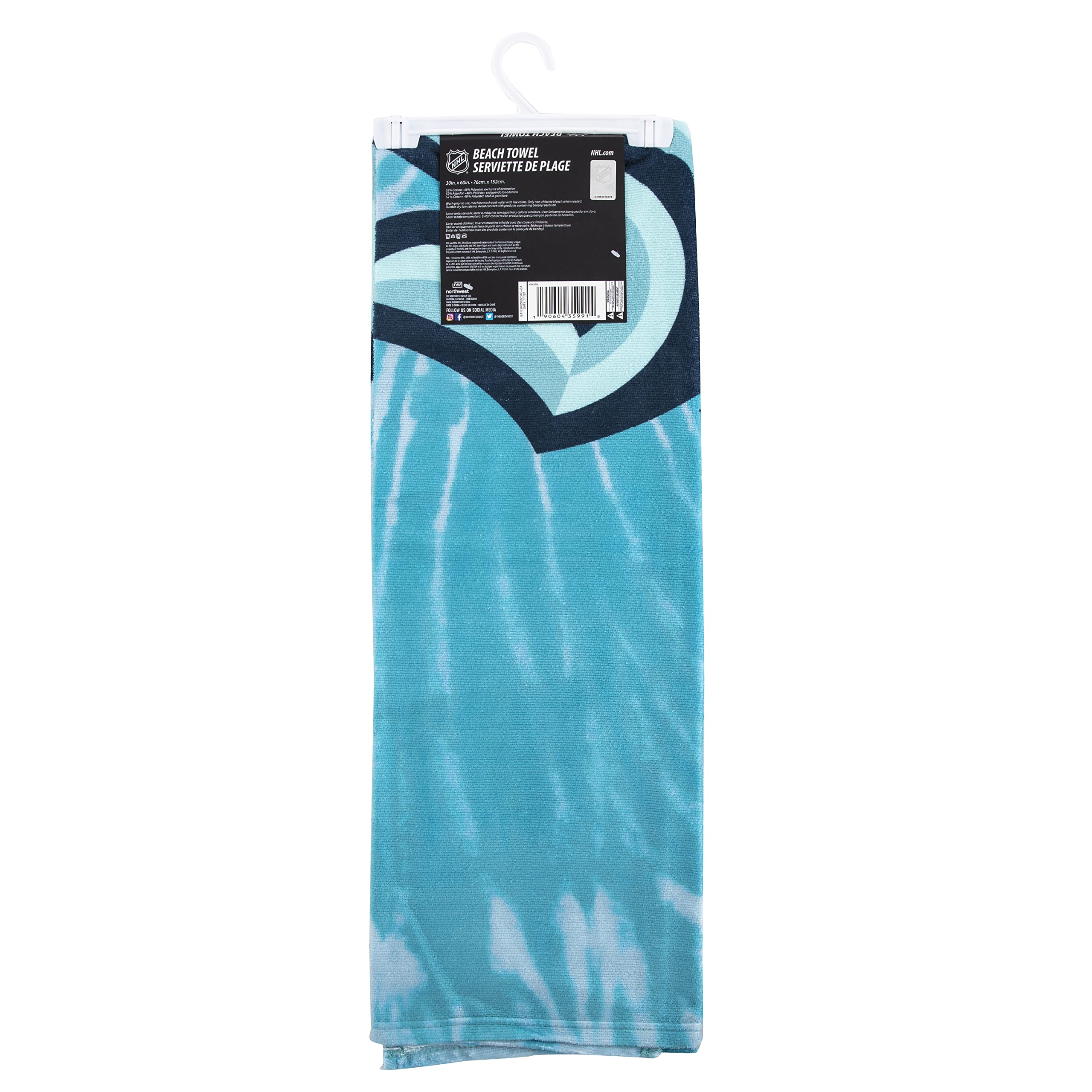 Northwest The Company NHL Seattle Kraken Beach Towel  30'' x 60''  Psychedelic