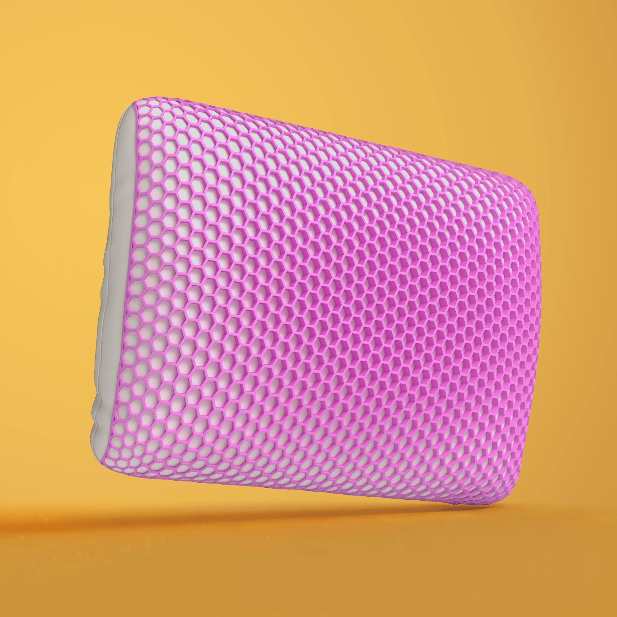 Sleepycat Grid Pillow With Airgrid Technology Adaptive Hexagonal Tpe Layer & Virgin Microfiber Filling For Enhanced Neck & Shoul