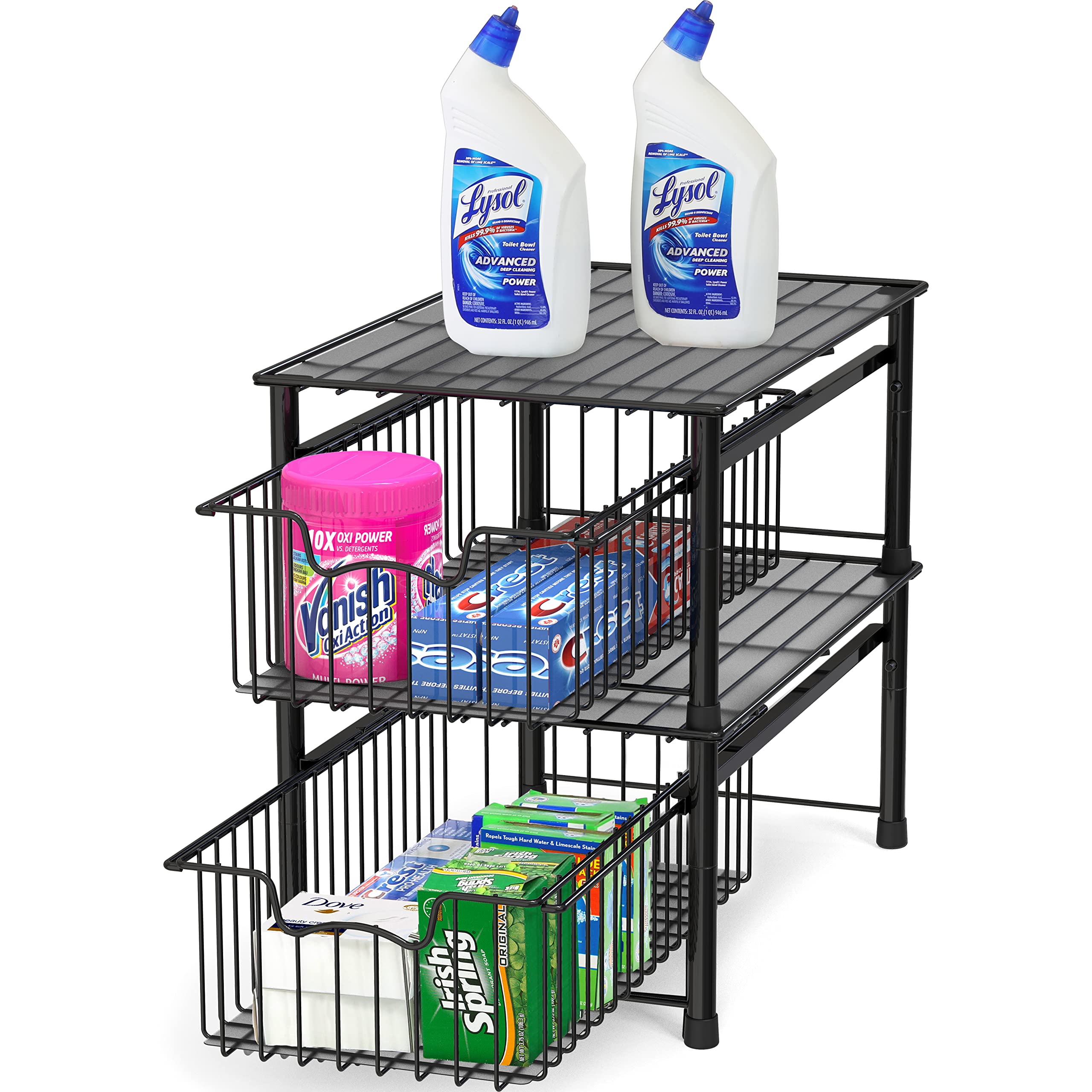 Simple Houseware Stackable Basket Drawer, Black