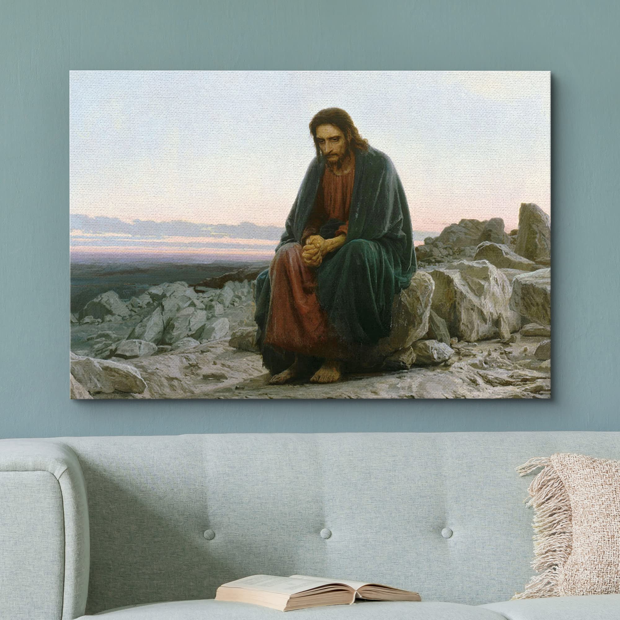 Wall26 Canvas Print Wall Art Jesus Christ In The Desert By Ivan Kramskoi People Historic Illustrations Fine Art Traditional Scen