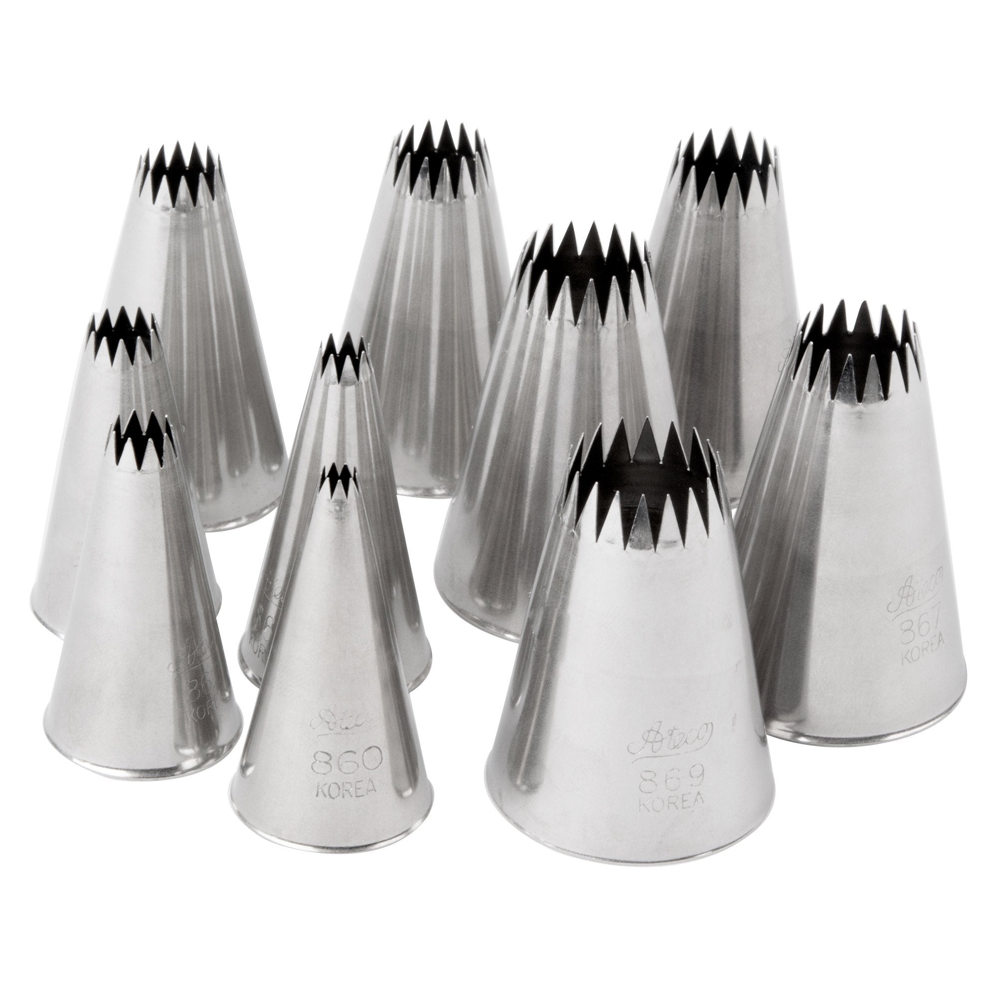 Ateco 870 - French Star Pastry Tips Set (860-869)