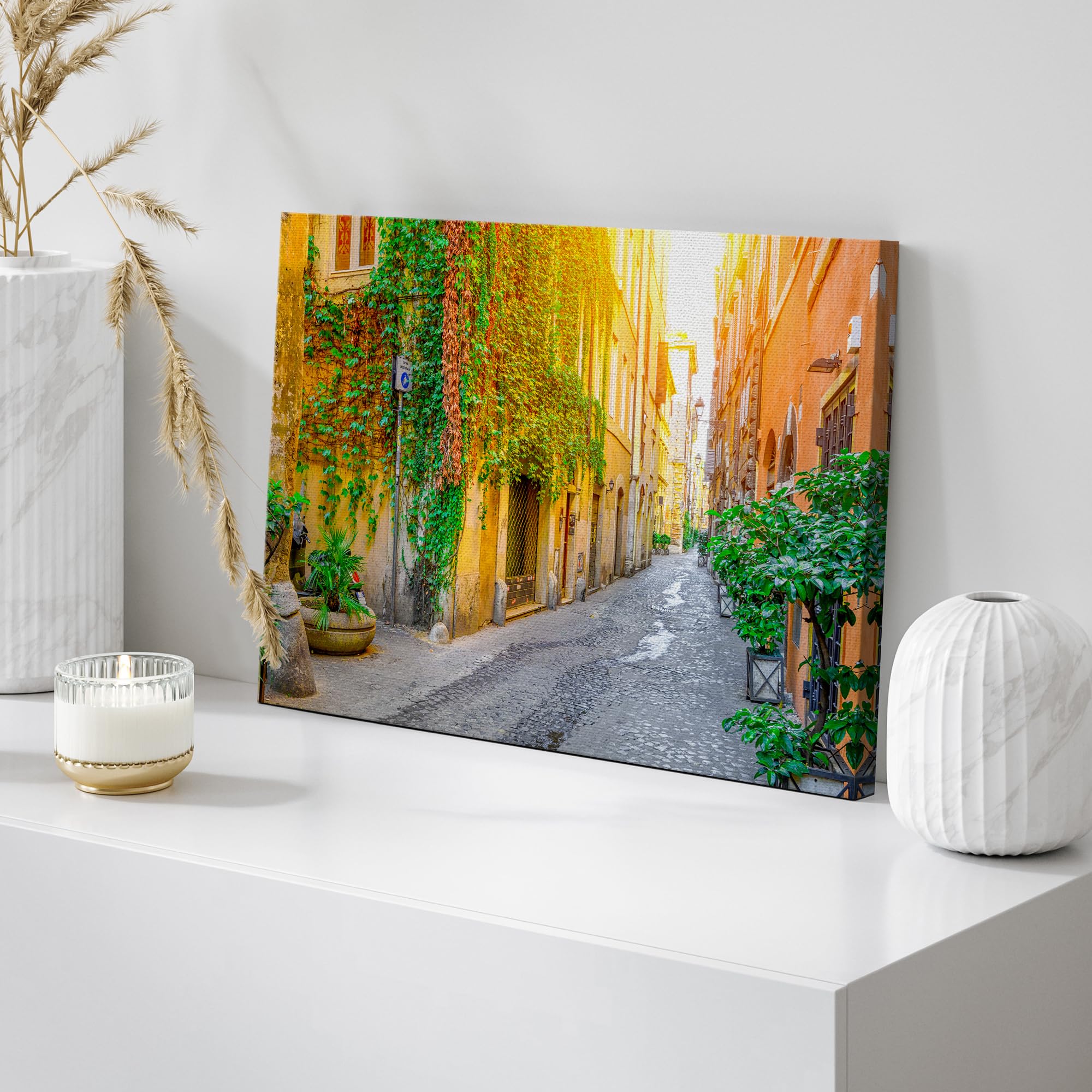 Wall26 Canvas Print Wall Art Floral Botanical Garden Italian Village Nature Wilderness Photography Realism Rustic Scenic Landsca