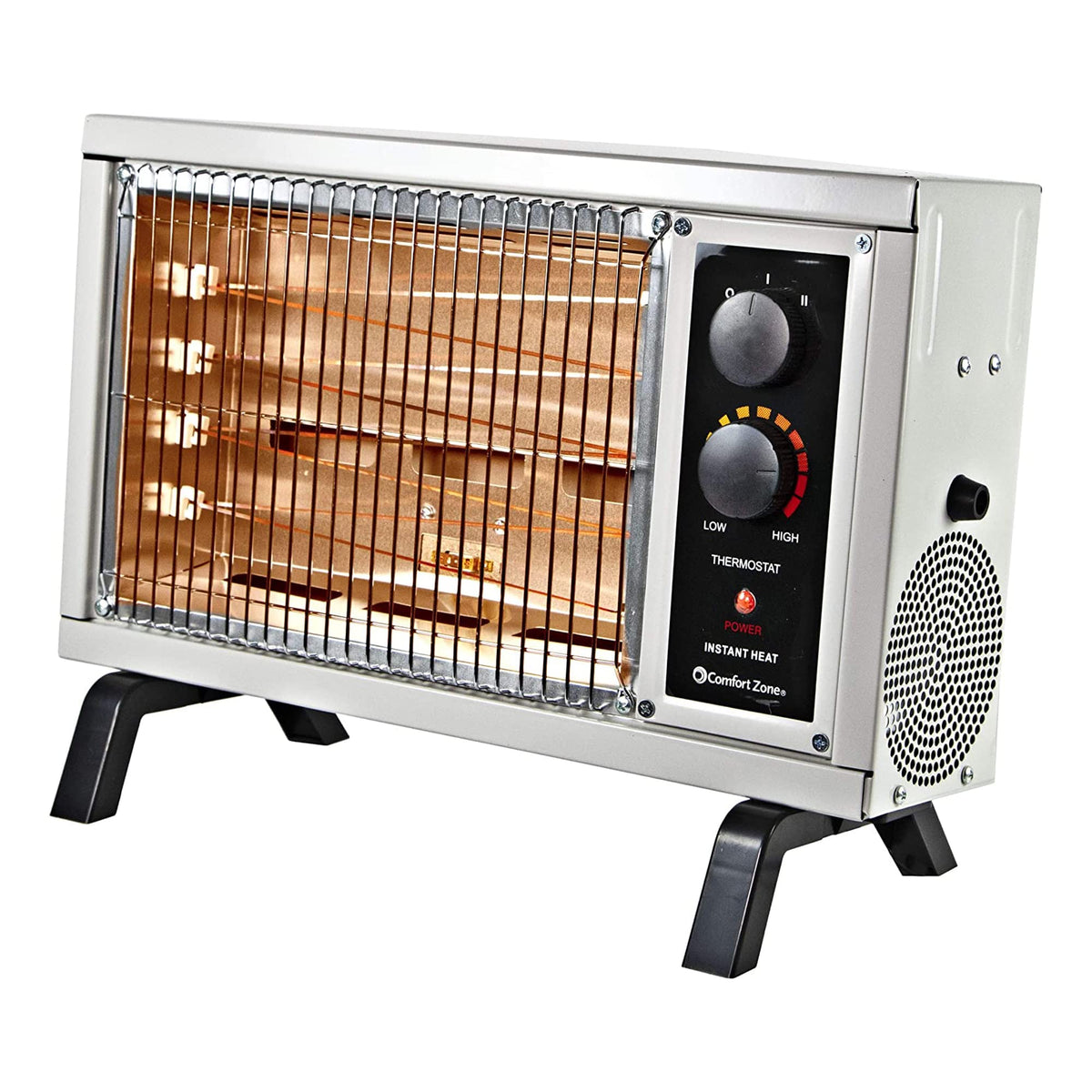 Comfort Zone Cz550 1500 Watt Portable Electric Indoor Radiant Wire Element Space Heater With Adjustable Temperature For The Home