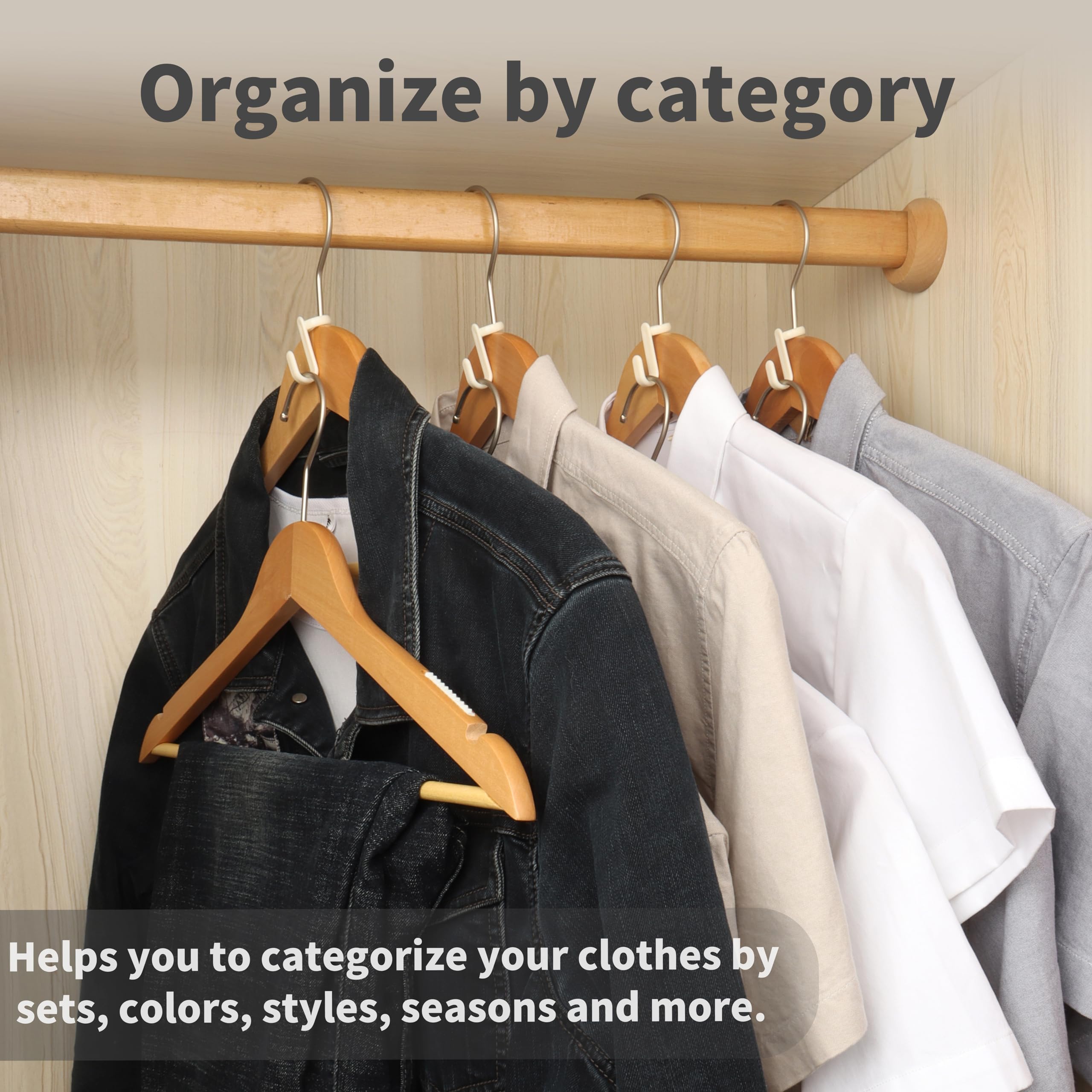 50Pcs Hanger Connector Hooks,Space Saving Hangers For Clothes. Hanger Hooks Space Saver. Closet Hanger Connector Hooks. Hangers