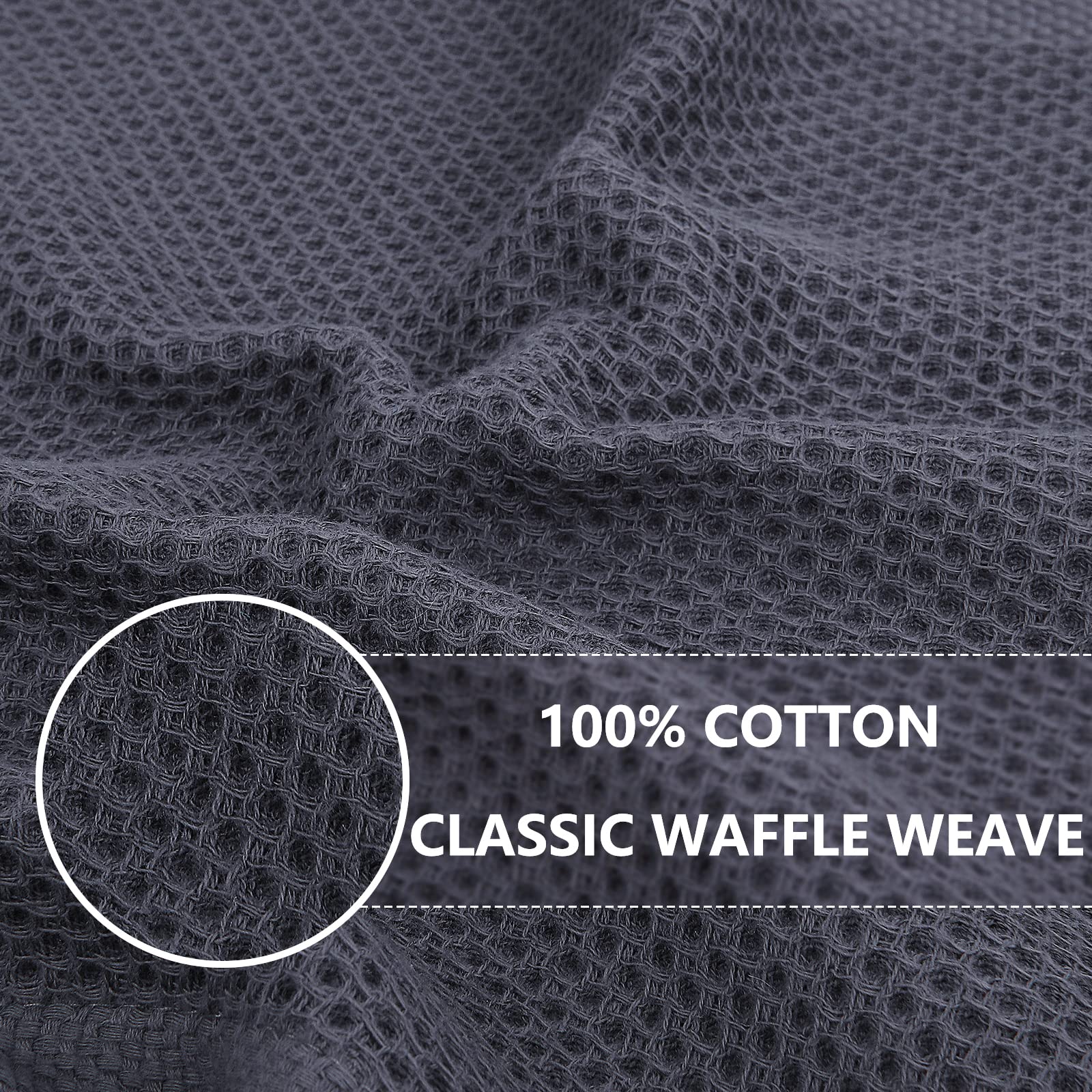 Homaxy 100% Cotton Kitchen Towels And Dishcloths Set, 12 X 12 Inches And 13 X 28 Inches, Set Of 8 Bulk Kitchen Towels Set, Ultra