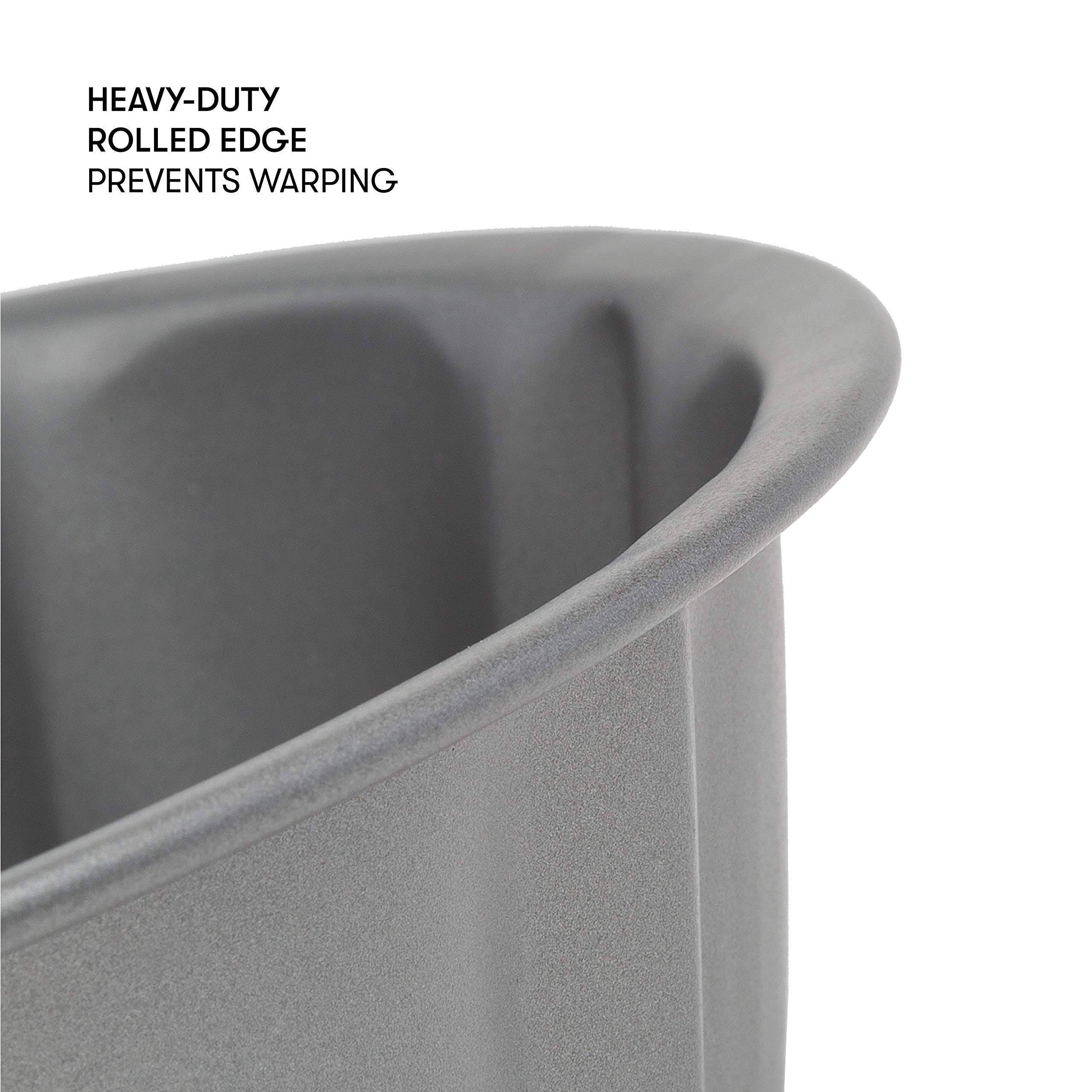 Cooking Light Heavy Duty Nonstick Bakeware Carbon Steel Fluted Tube Bundt Pan With Quick Release Coating, Manufactured Without P