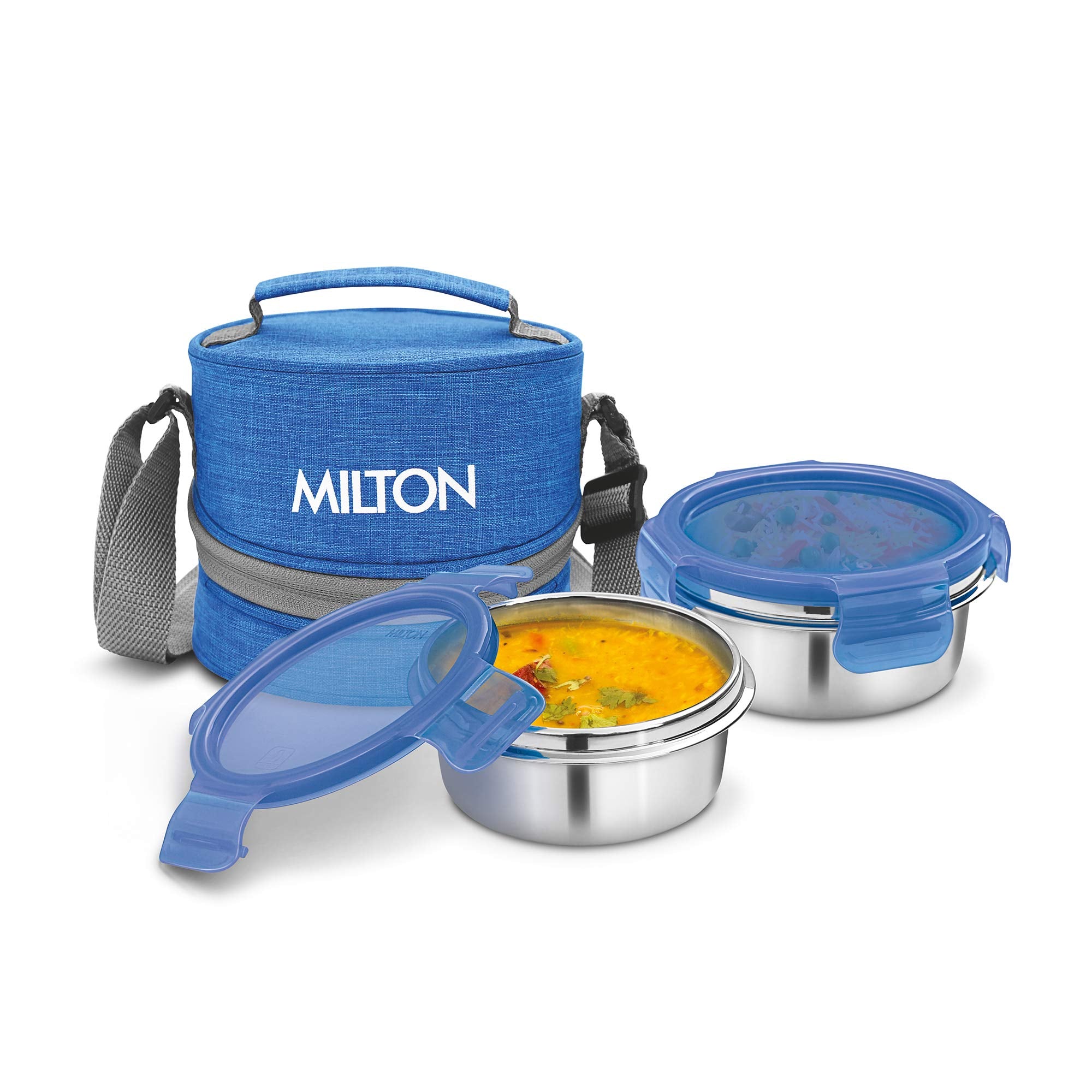 Milton Chic 2 Stainless Steel Tiffin Box, Set Of 2, Blue