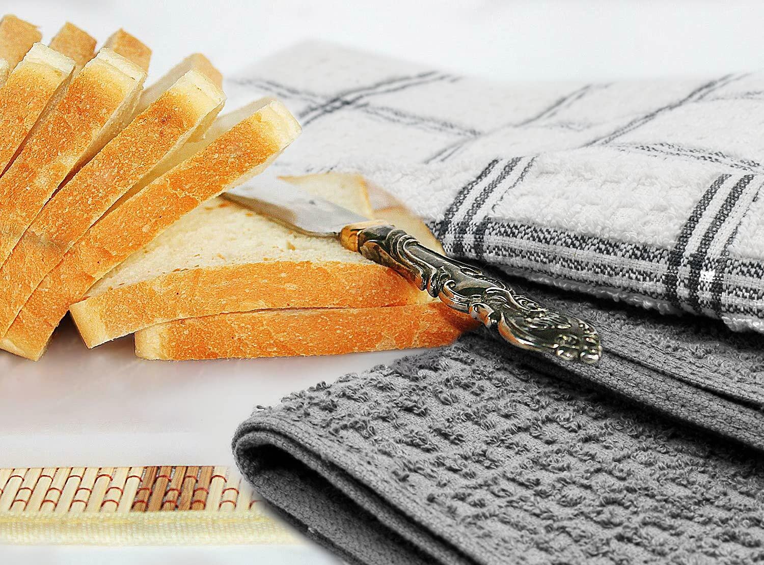 Dan River Kitchen Wash Cloths For Dishes - Pack Of 8, 12X12 Inches - Super Soft, Highly Absorbent, Quick Dry, Smell Free Rags- K