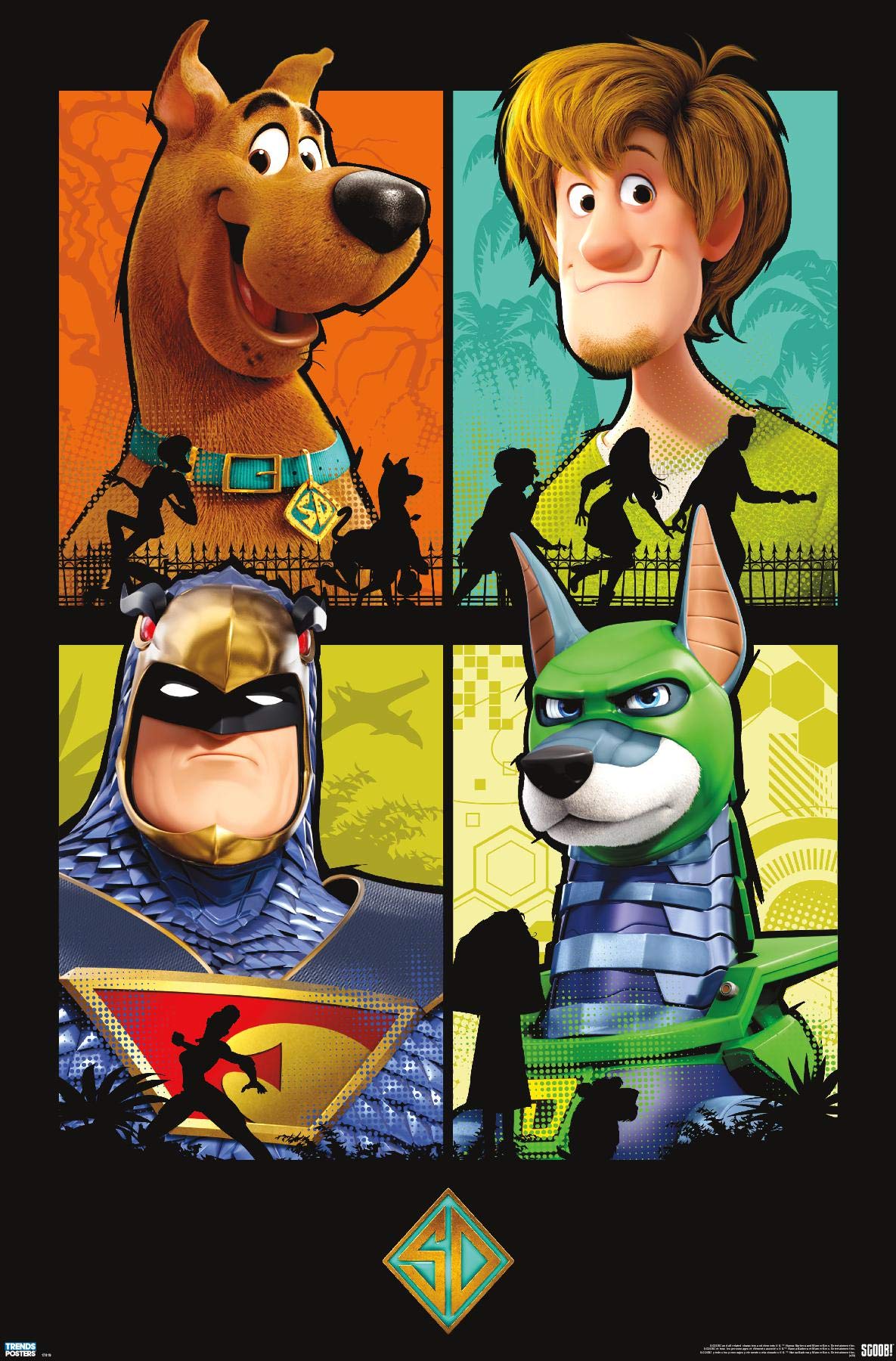 Trends International Scooby- Doo: Scoob! - Grid Wall Poster, 14.725'' X 22.375'', Premium Unframed Version