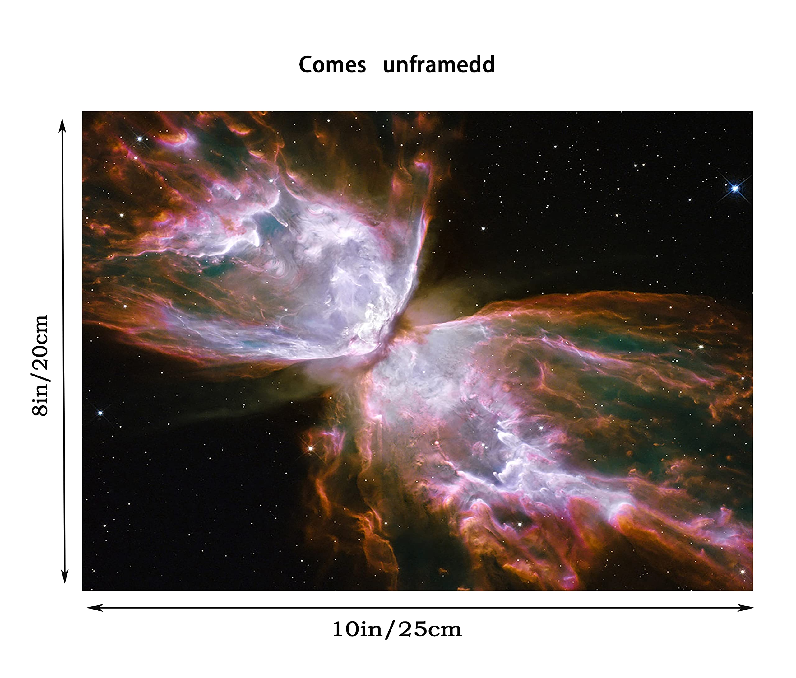 Pousrede Universe Starry Sky Wall Art Outer Space Fantastic Nebula Galaxy Painting Pictures,For Bedroom, Living Room, Bathroom D