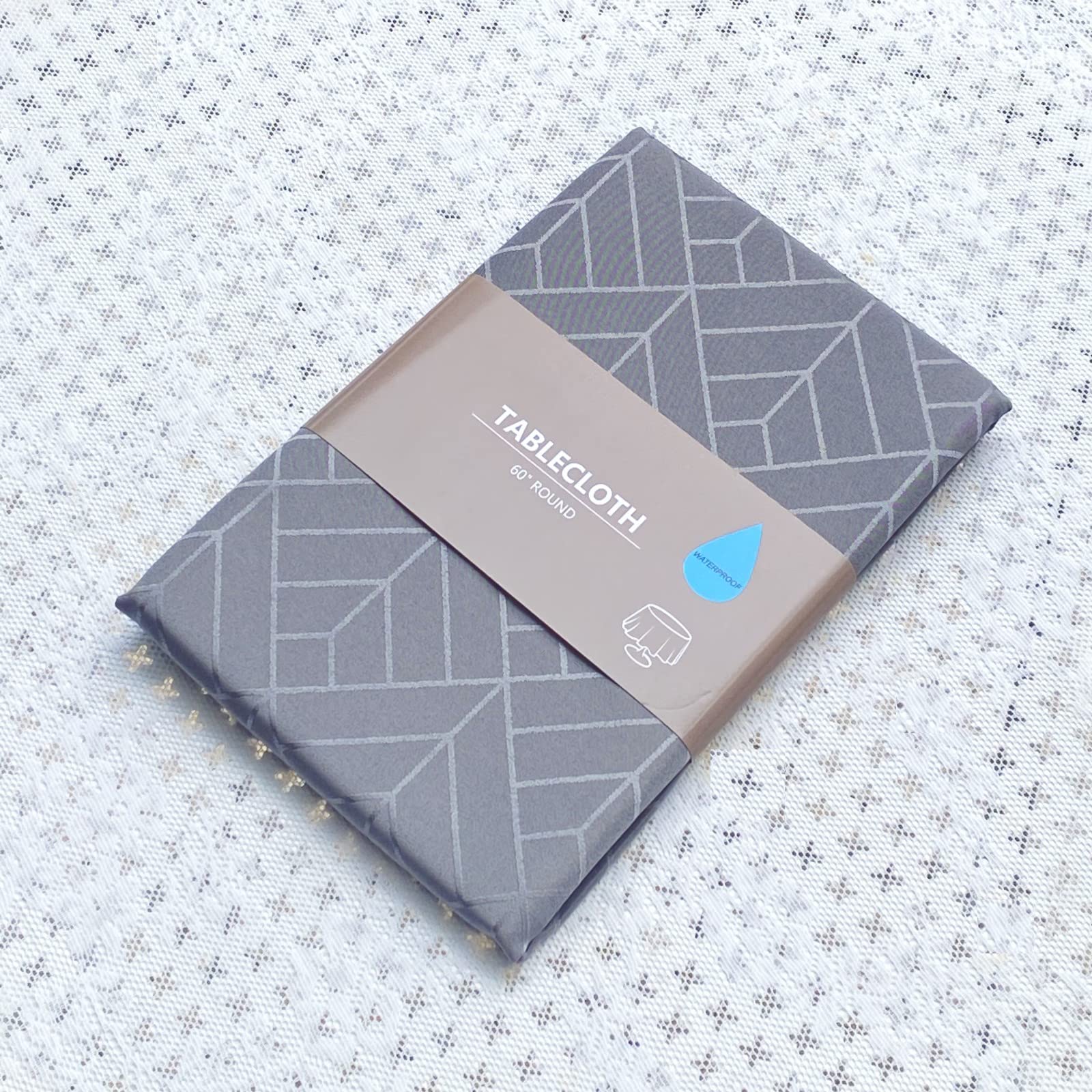 Efficinature Square Tablecloth 54X54 Inch Table Cloth Geometry Pattern Silky Soft Waterproof Wrinkle Resistant Washable Table Co