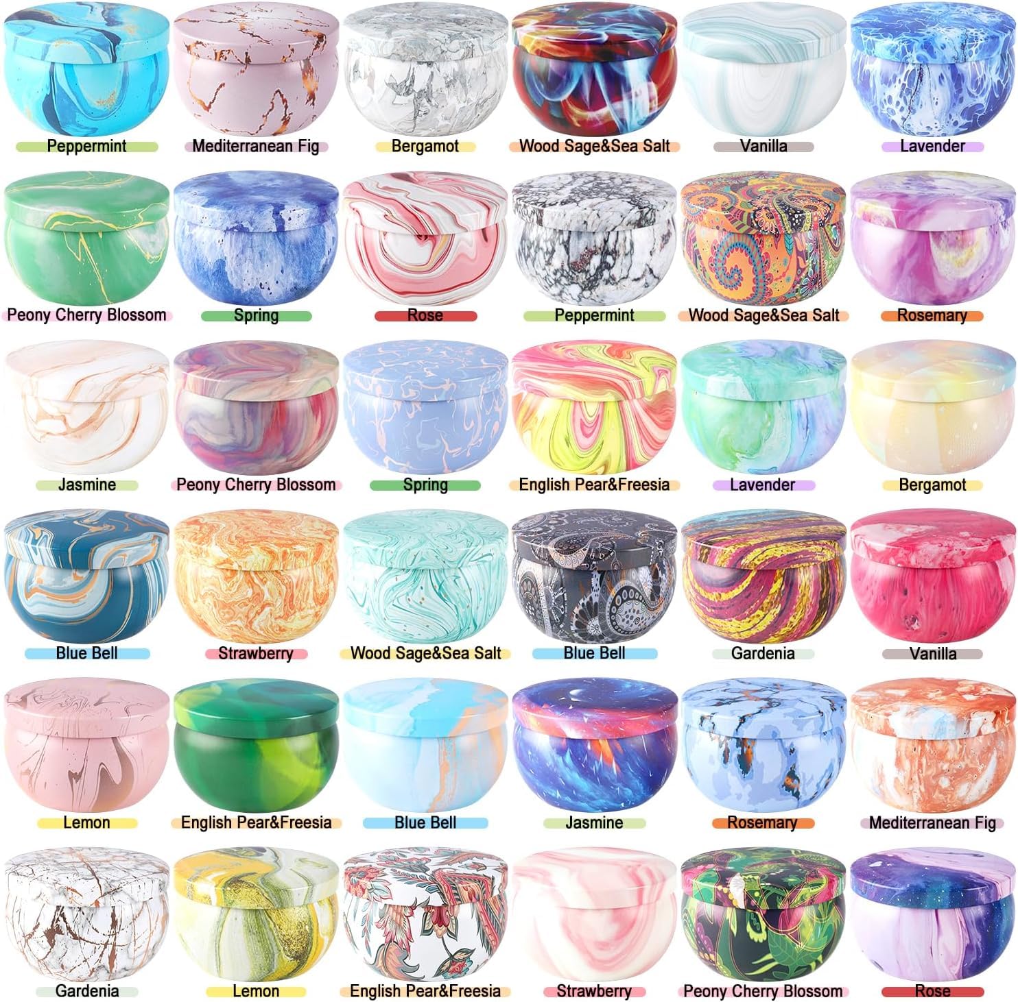 36 Packs Scented Candles Gift Set, Fragrances Candle for Women, 2.5 OZ Portable Jar Candle for for Spa, Yoga, Bath, Aromatherapy