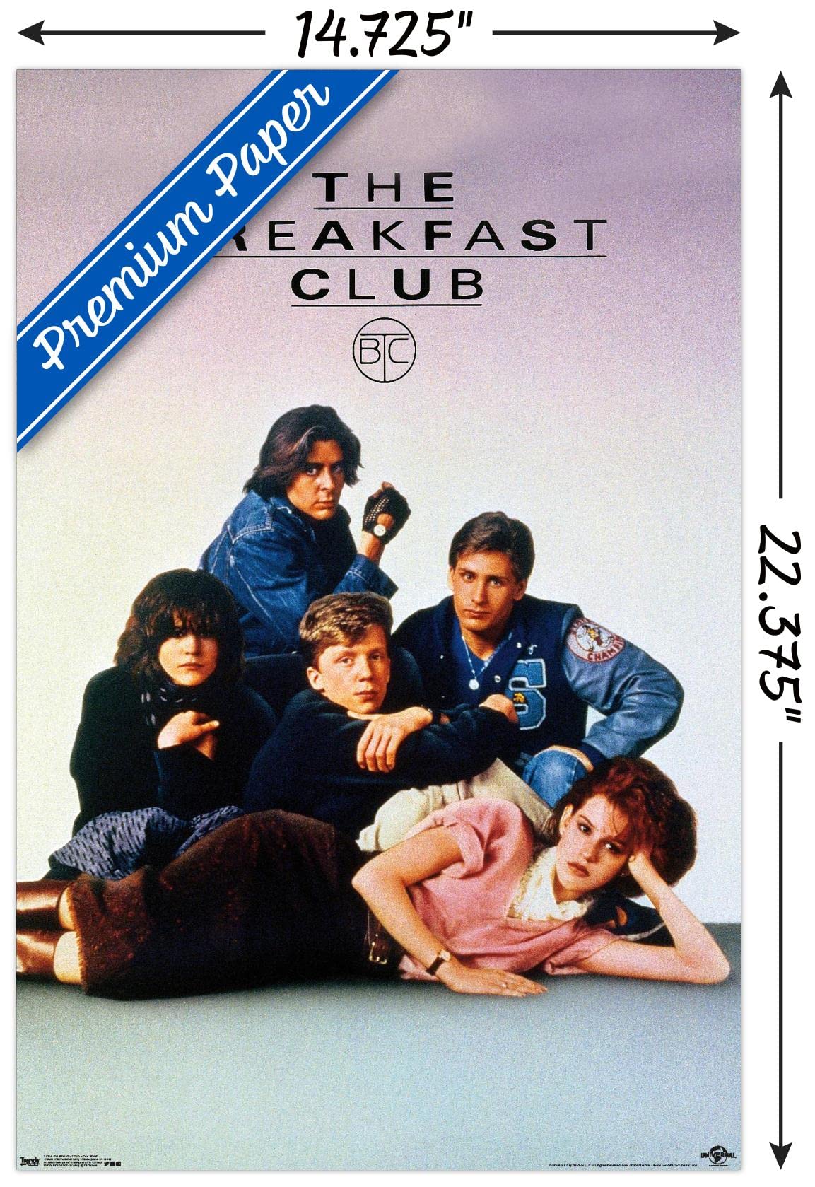 Trends International The Breakfast Club - One Sheet Wall Poster, 14.725'' X 22.375'', Premium Unframed Version