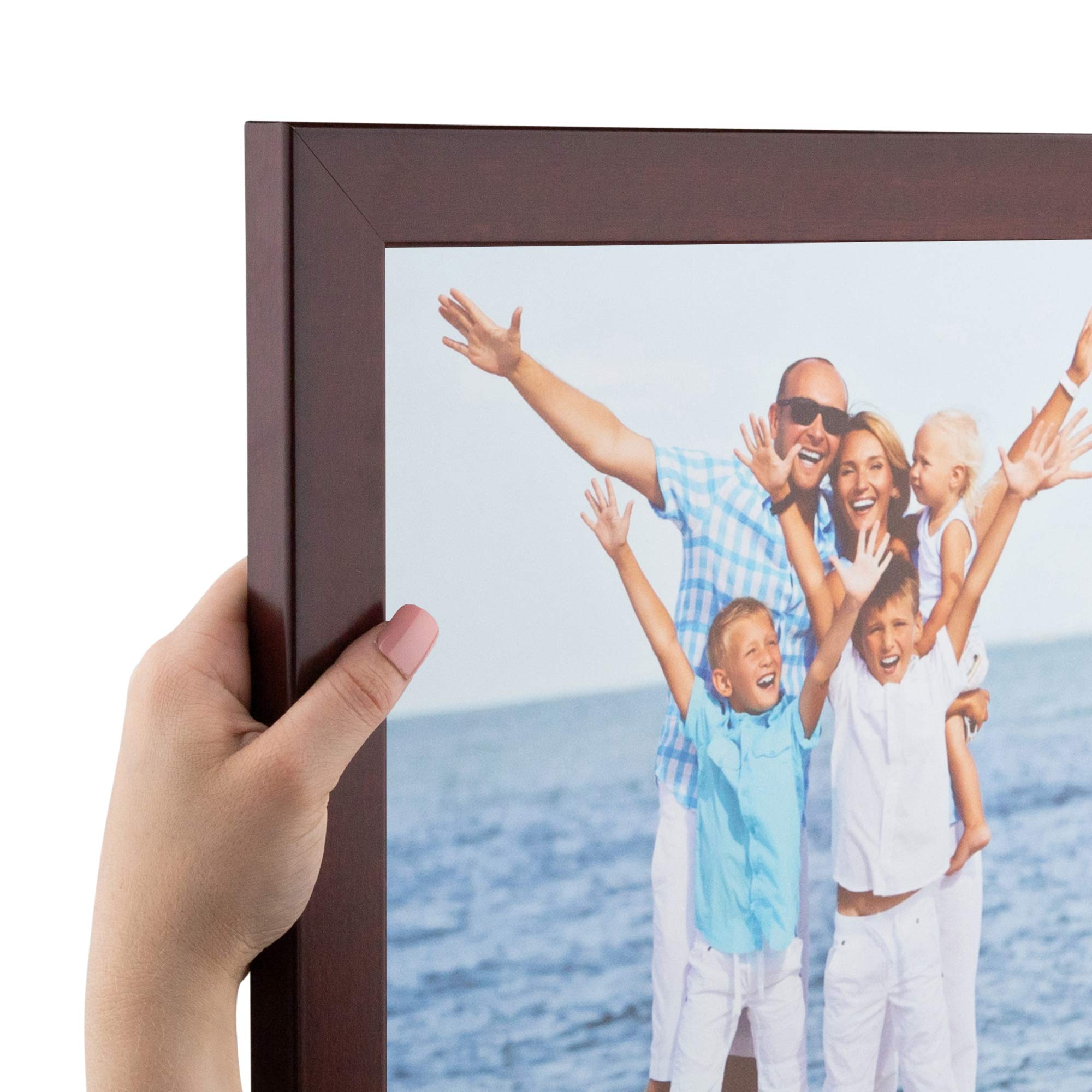 ArtToFrames 13x15 Inch Red Picture Frame, This 1.25 Inch Custom MDF Poster Frame is Cherry - Comes with Regular Glass and Corrug