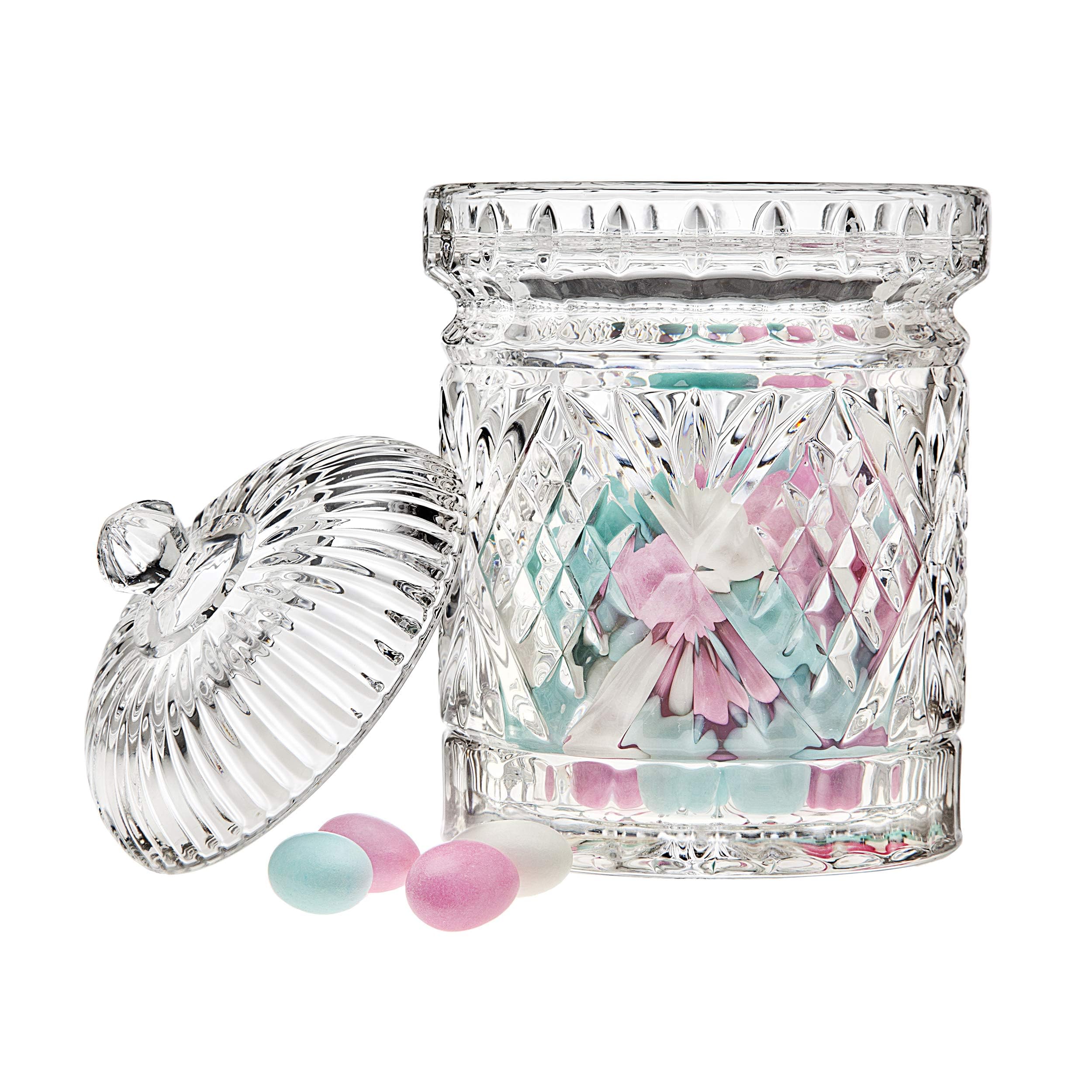 Godinger Canister Set, Crystal Canisters Food Storage Jars - Dublin Collection, Set Of 3