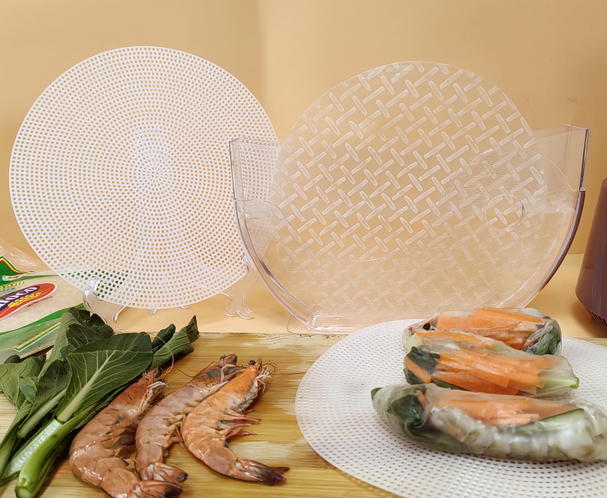 Arlinal Rice Paper Wrappers For Spring Rolls Water Bowl Water Dipper For Soaking Rice Paper Tools For Making Fresh Spring Rolls