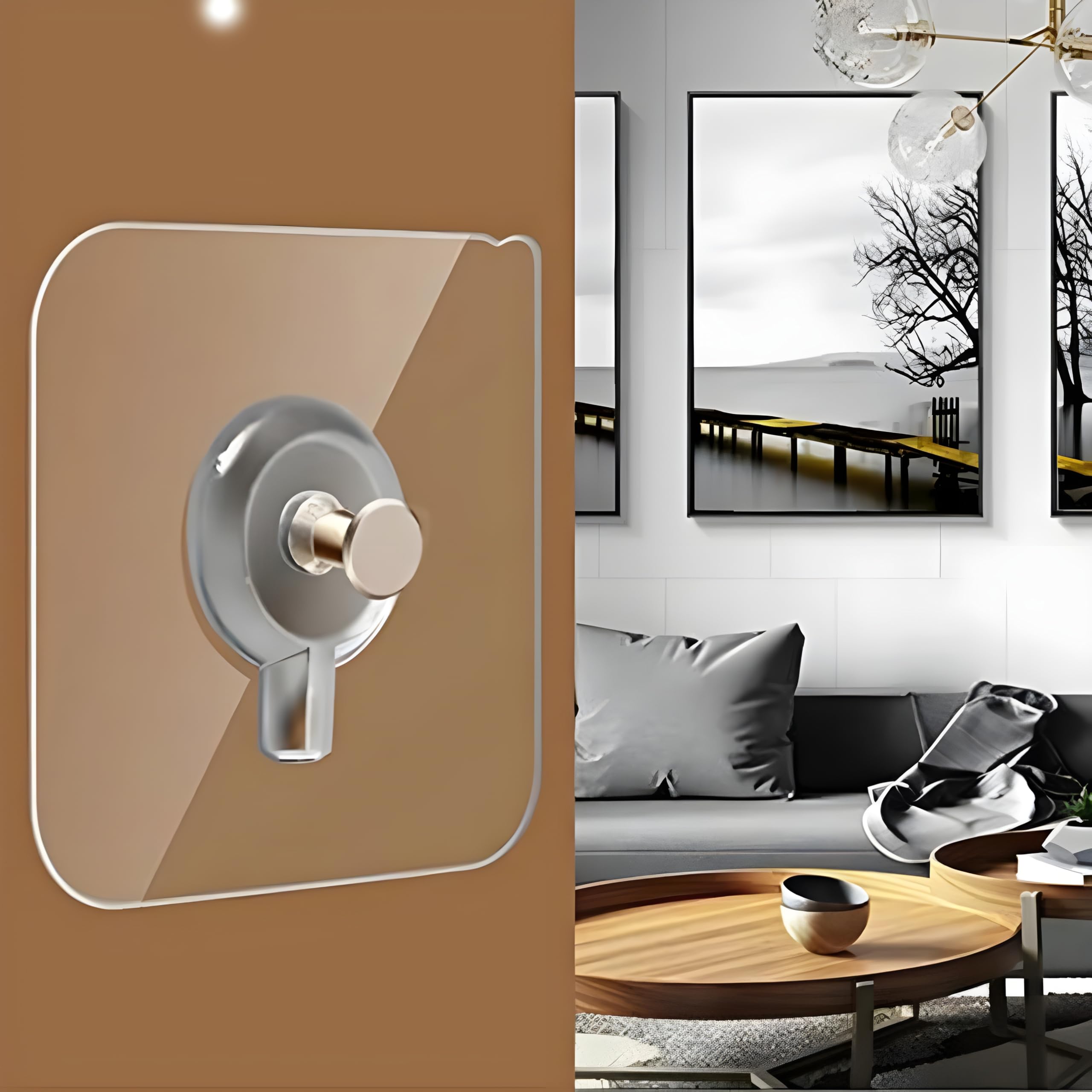 Jialto 10 Pcs Wall Hooks For Hanging | Strong Adhesive Hooks For Wall Heavy Duty | No Drill Hook For Wall Hangings | Kitchen And