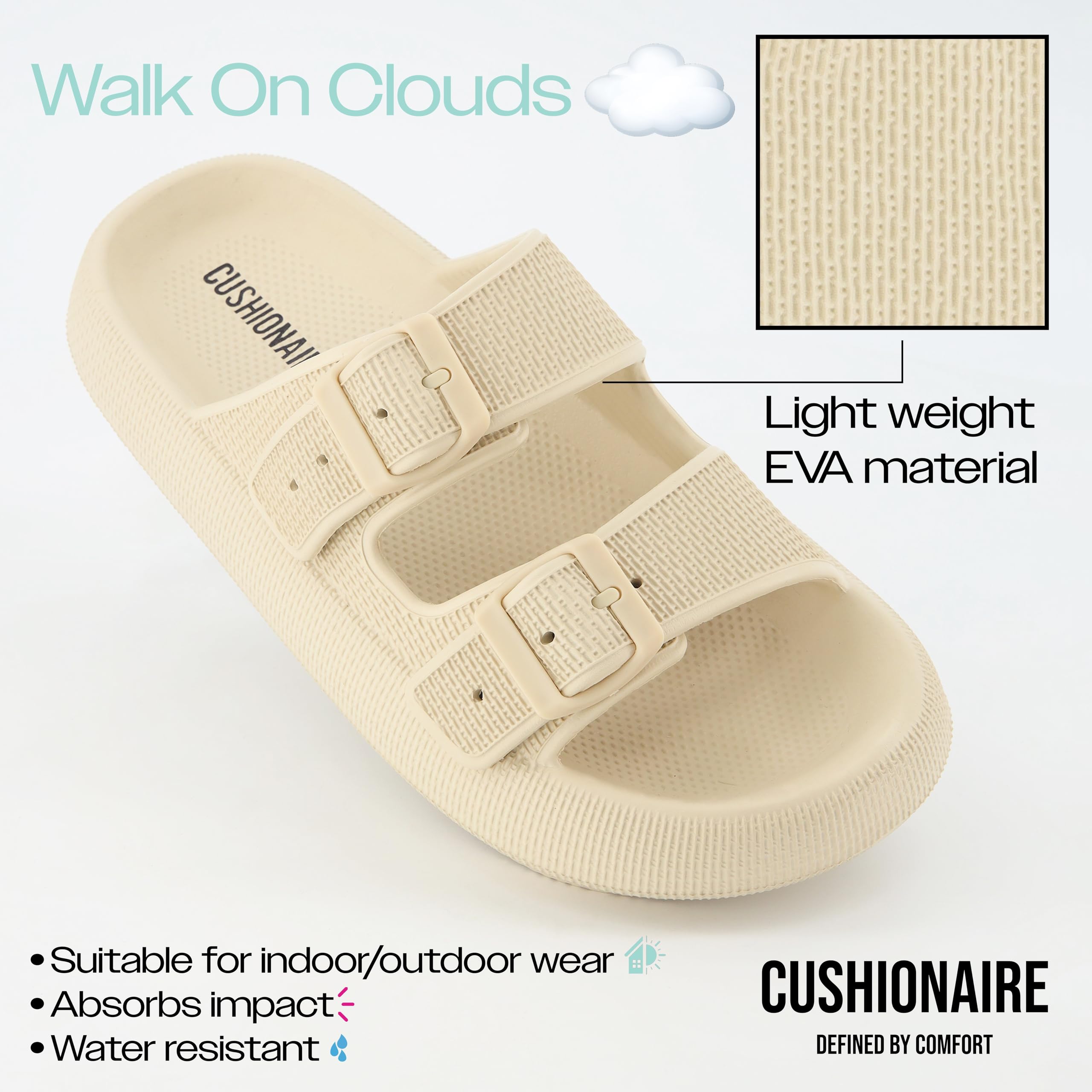 Cushionaire Womens Fame Recovery Cloud Slide With Comfort, Red 7