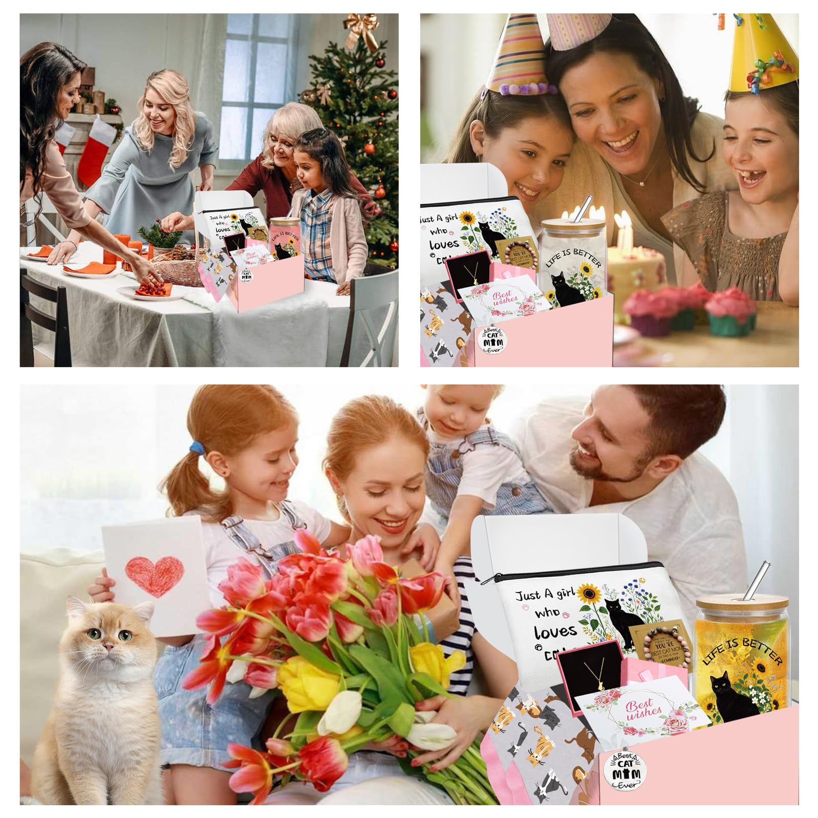 emzrivo Cat Lover Gifts for Women, Cats Mom Gifts for Mothers Day Birthday Christmas, Cat Gift for Women Crazy Cats Lady Essenti