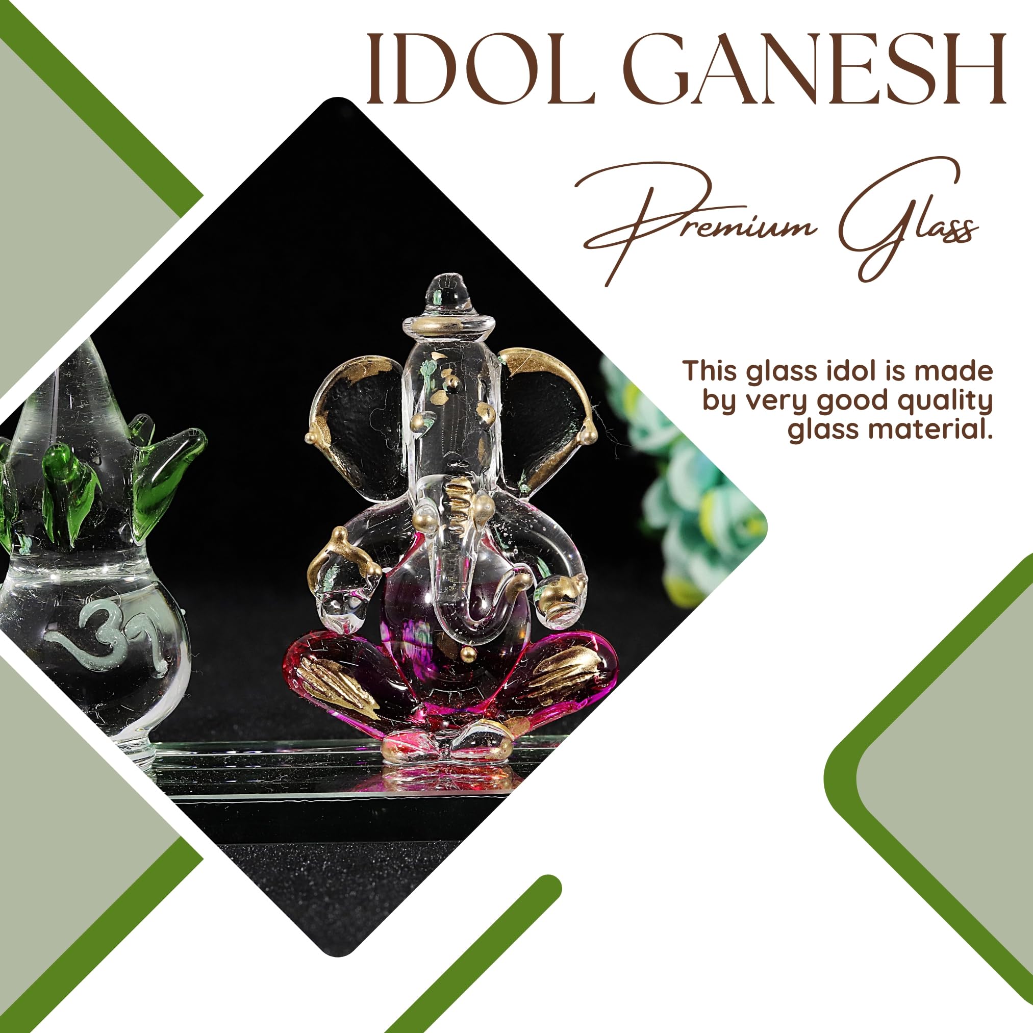 Nmii Lord Ganesh Ji Idol For Car Dashboard Home Dcor Office Temple Puja Room With Kalash | Home Dcor Items | Ganesha Idol | Ganp