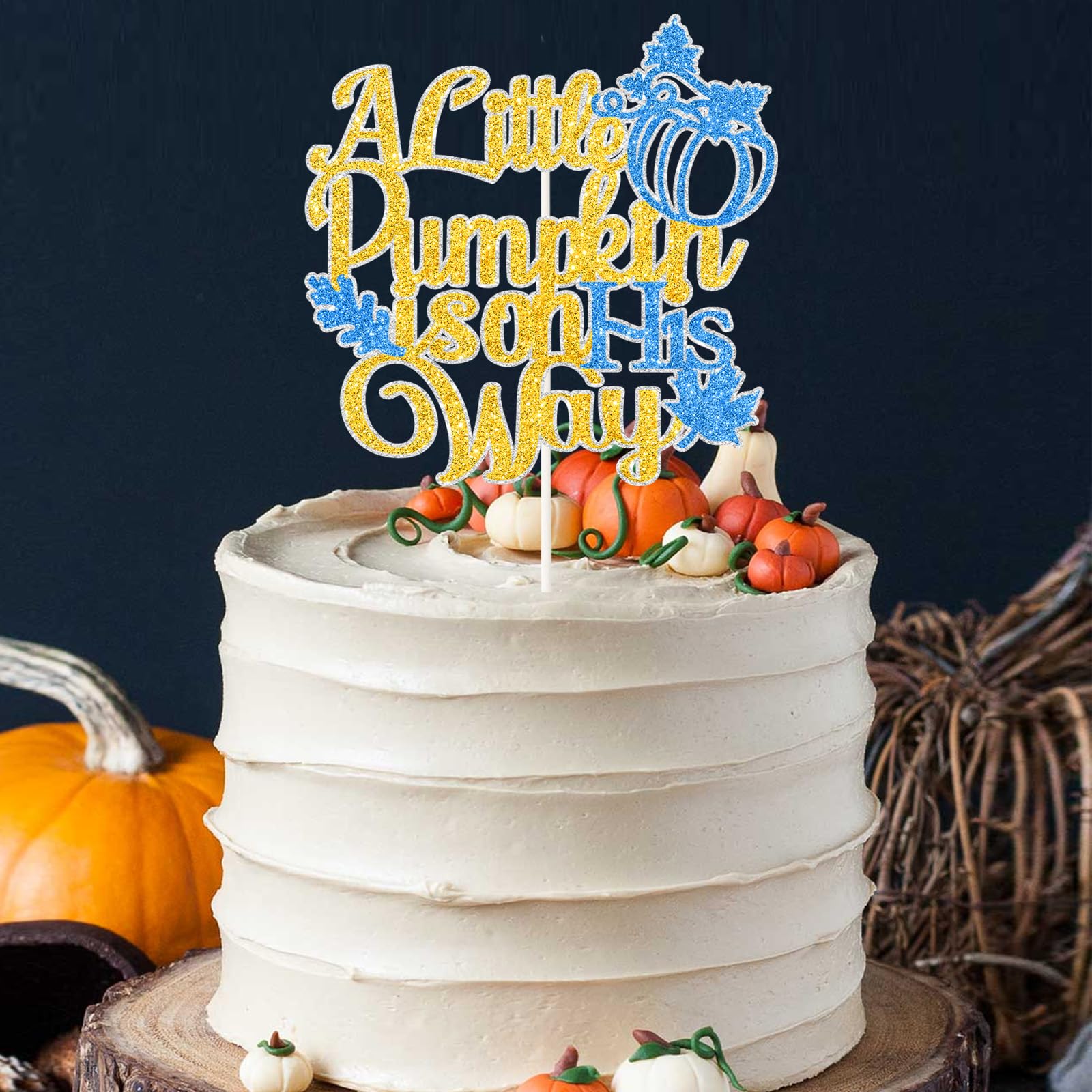 Hello Autumn Blessed - Thanksgiving Harvest Party Cake Decor - Fall Leaves Pumpkin Gracias Autumn Festival Party Supplies