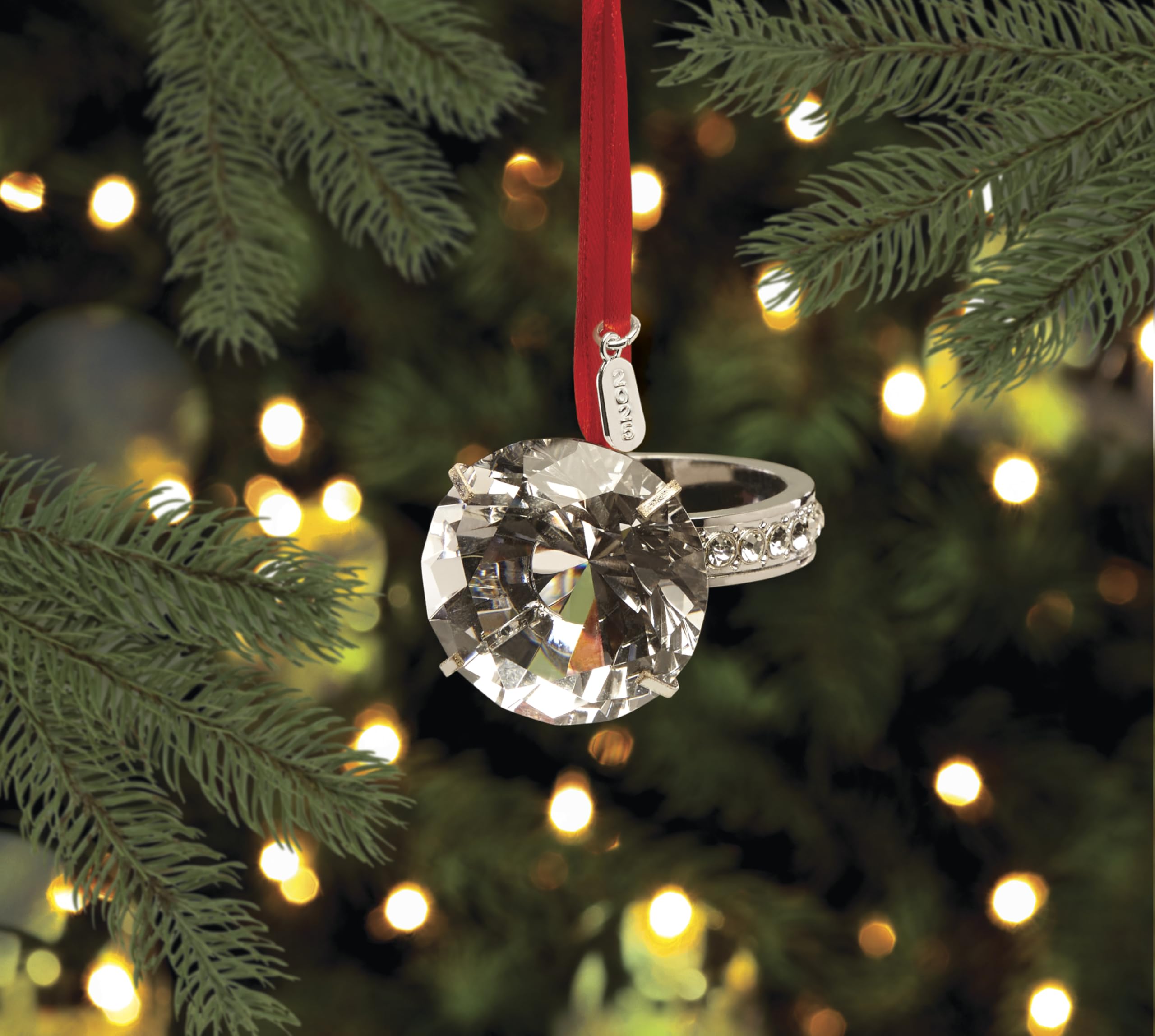 Lenox 897120 2025 Engagement Ring Metal Ornament, Christmas, Holiday Decorations