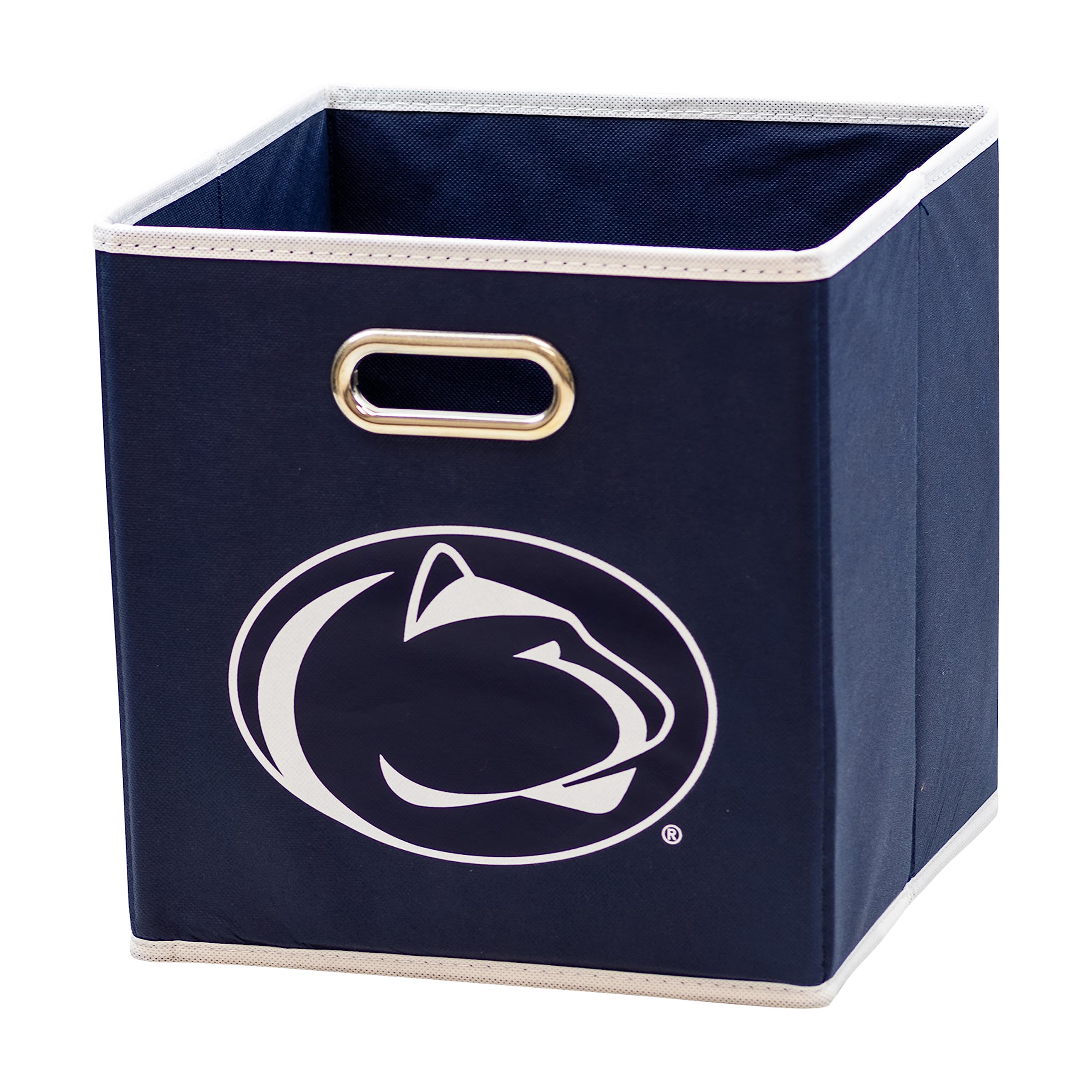 Franklin Sports Storage Bin - Made To Fit Storage Bin Shelf Organizers - 10.5'' X 10.5'' - College Officially Licensed White