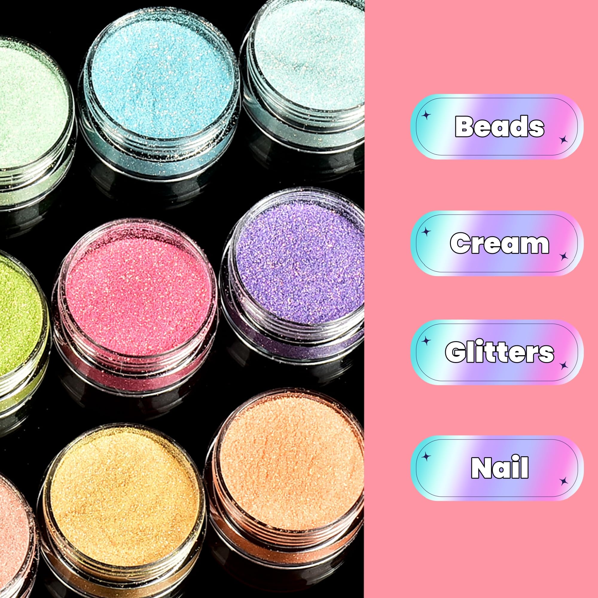 200 Pcs 5 Gram Empty Plastic Cosmetic Samples Container For Make Up, Eye Shadow, Nails, Powder, Gems, Beads, Jewelry, Cream Smal