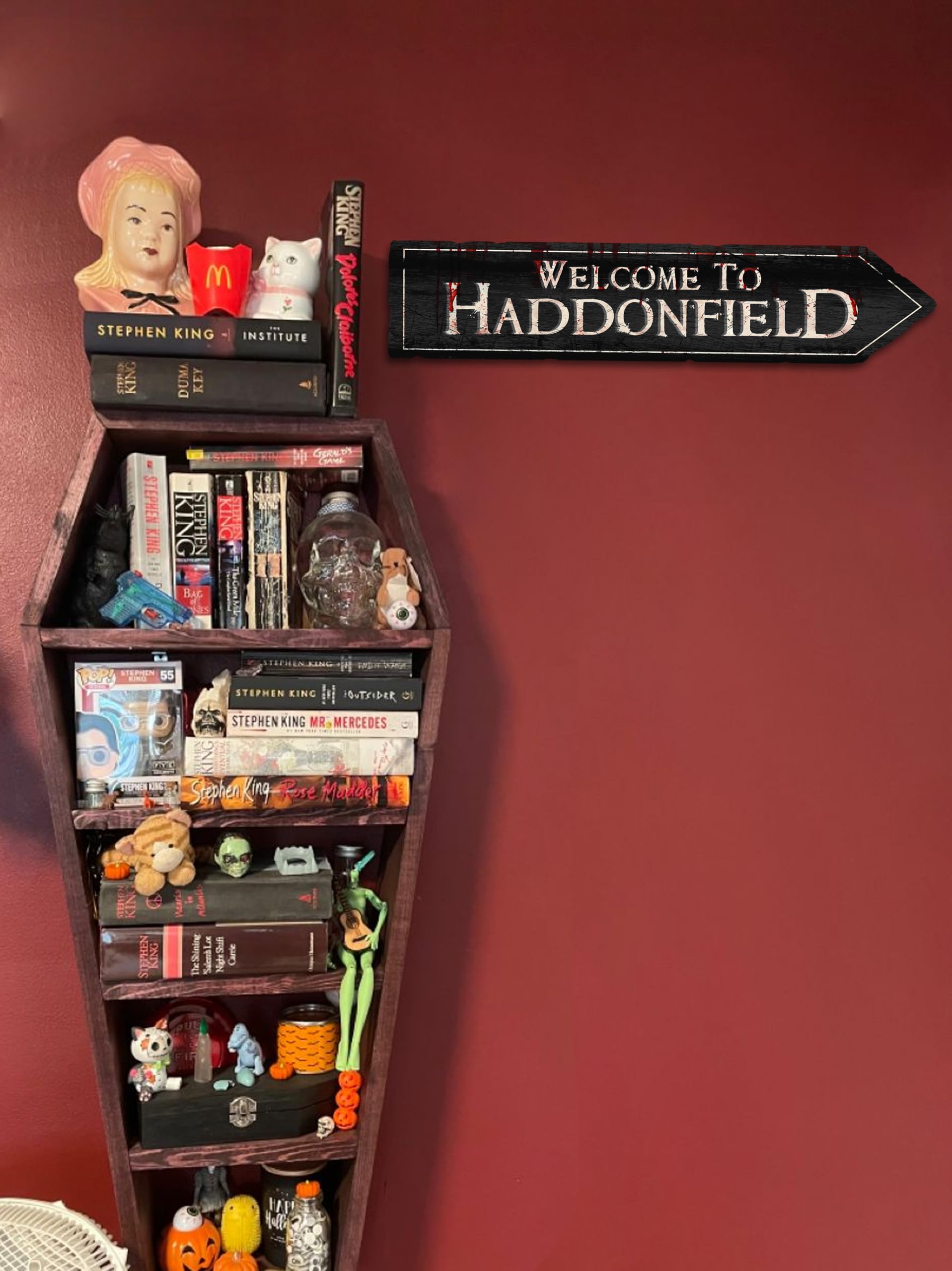 Flinelife Welcome To Haddonfield Sign,16x6,Horror Movie Signs,Haunted House Decor - Perfect For Horror Movie Fans