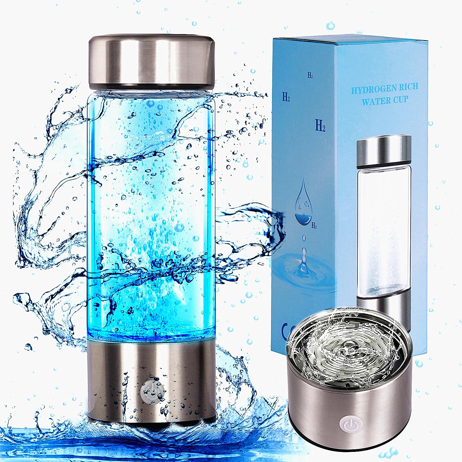 Hydrogen Water Bottle,Portable Hydrogen Water Generator Machine, Improve Water In 3 Minutes Quick Electrolysis, Suitable For Hom