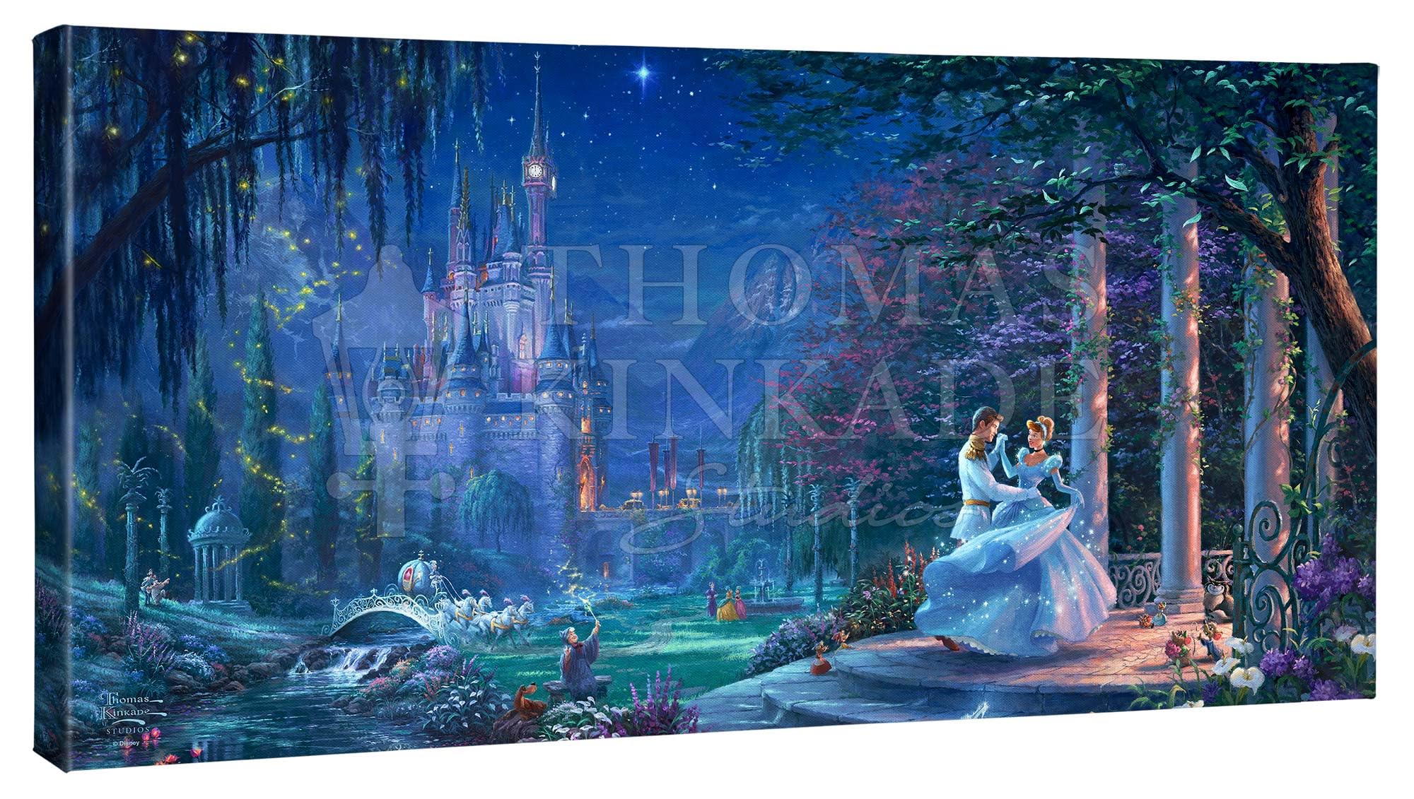 Thomas Kinkade Cinderella (Cinderella Dancing In The Starlight, 16'' X 31'')