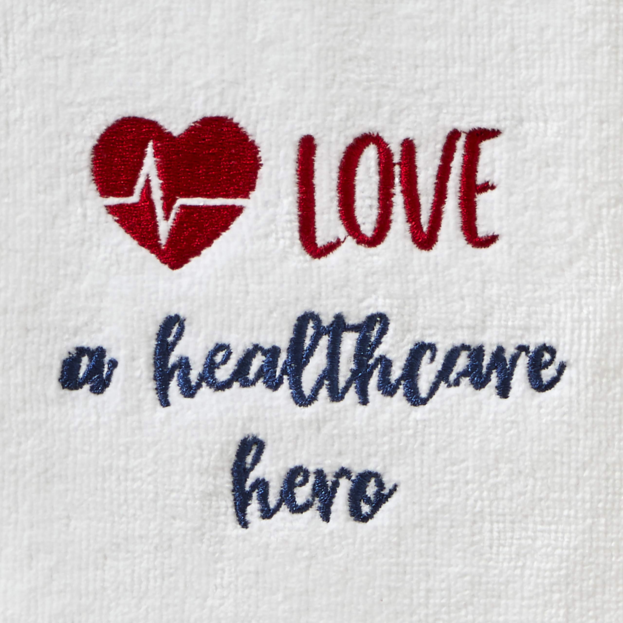 Skl Home Love A Healthcare Hero Hand Towel Set, White