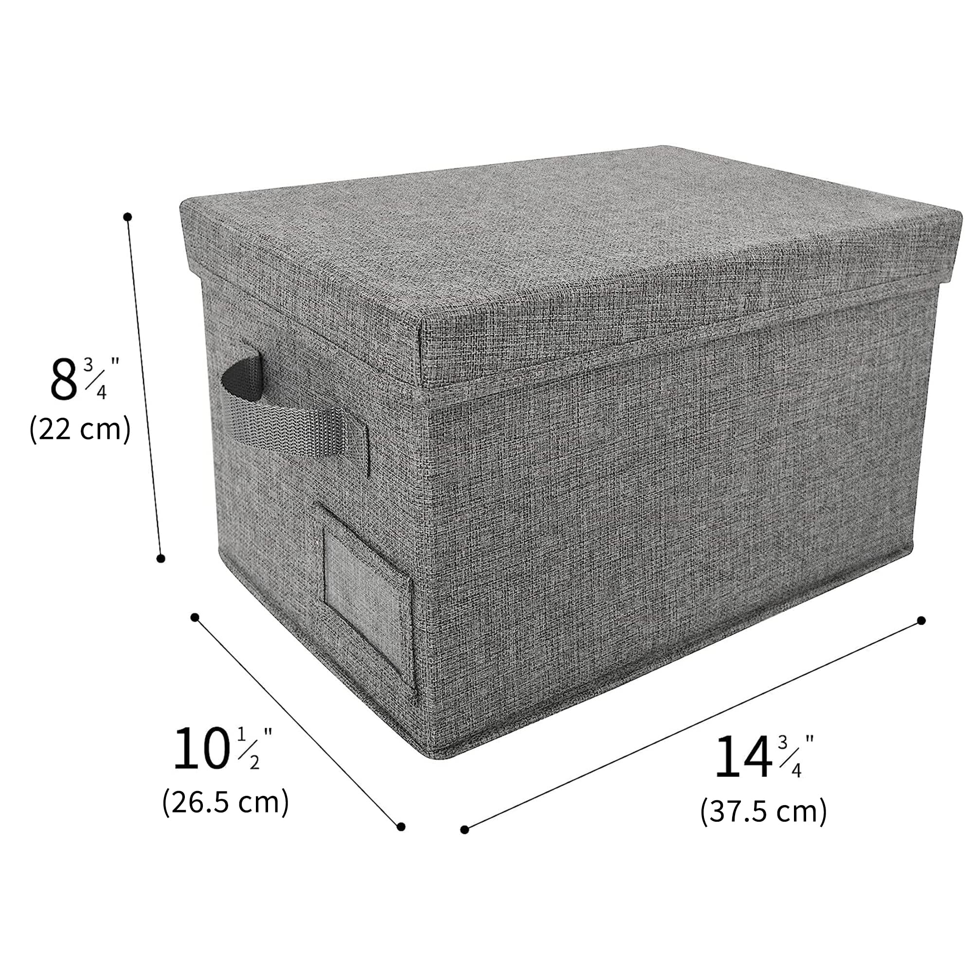 Granny Says Fabric Bins With Lids, Storage Baskets For Closet Organization, Decorative Storage Containers With Label Holder, She