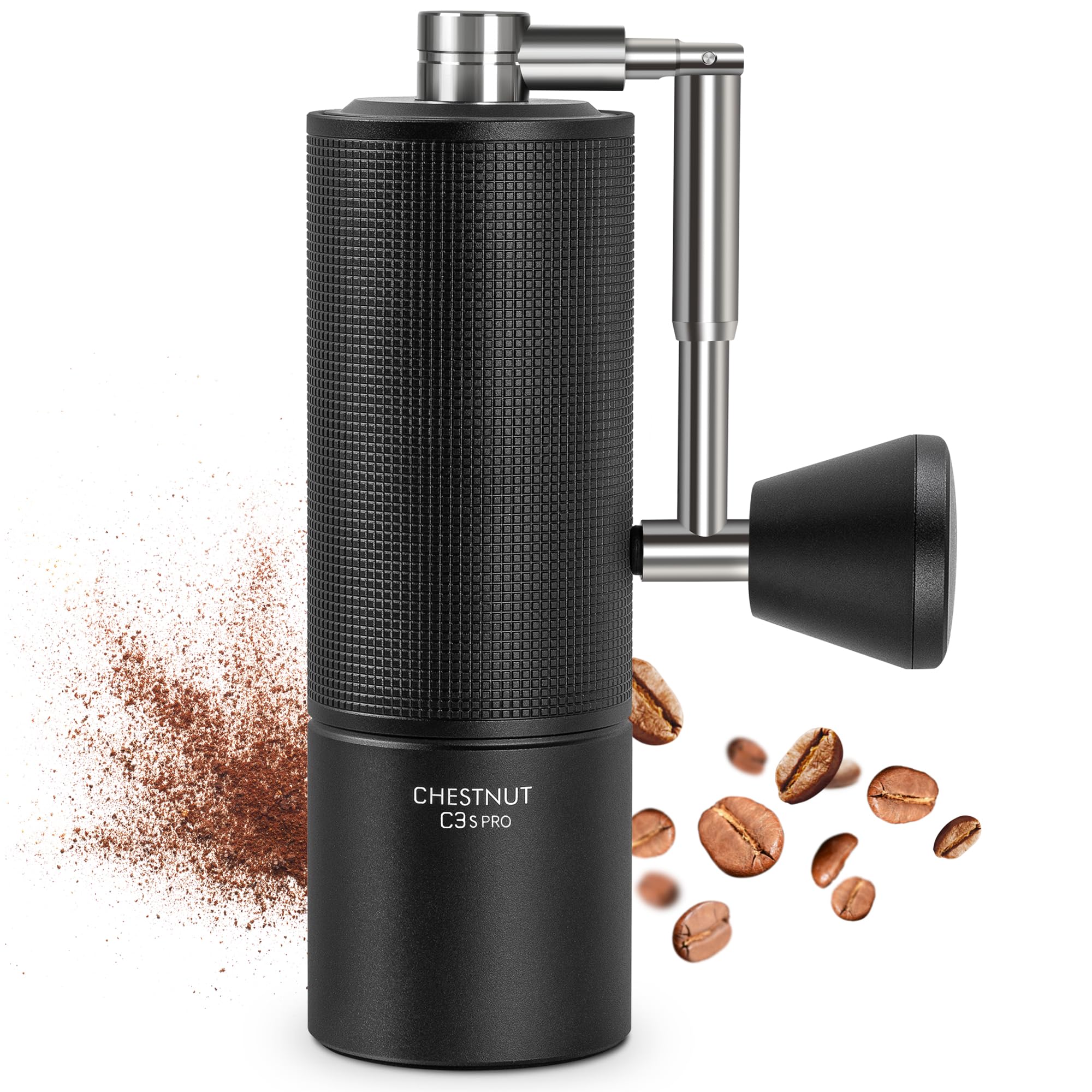 Timemore Manual Coffee Grinder Chestnut C3S Pro, Hand Coffee Grinder With Foldable Handle, Stainless Steel S2C Conical Burr Coff